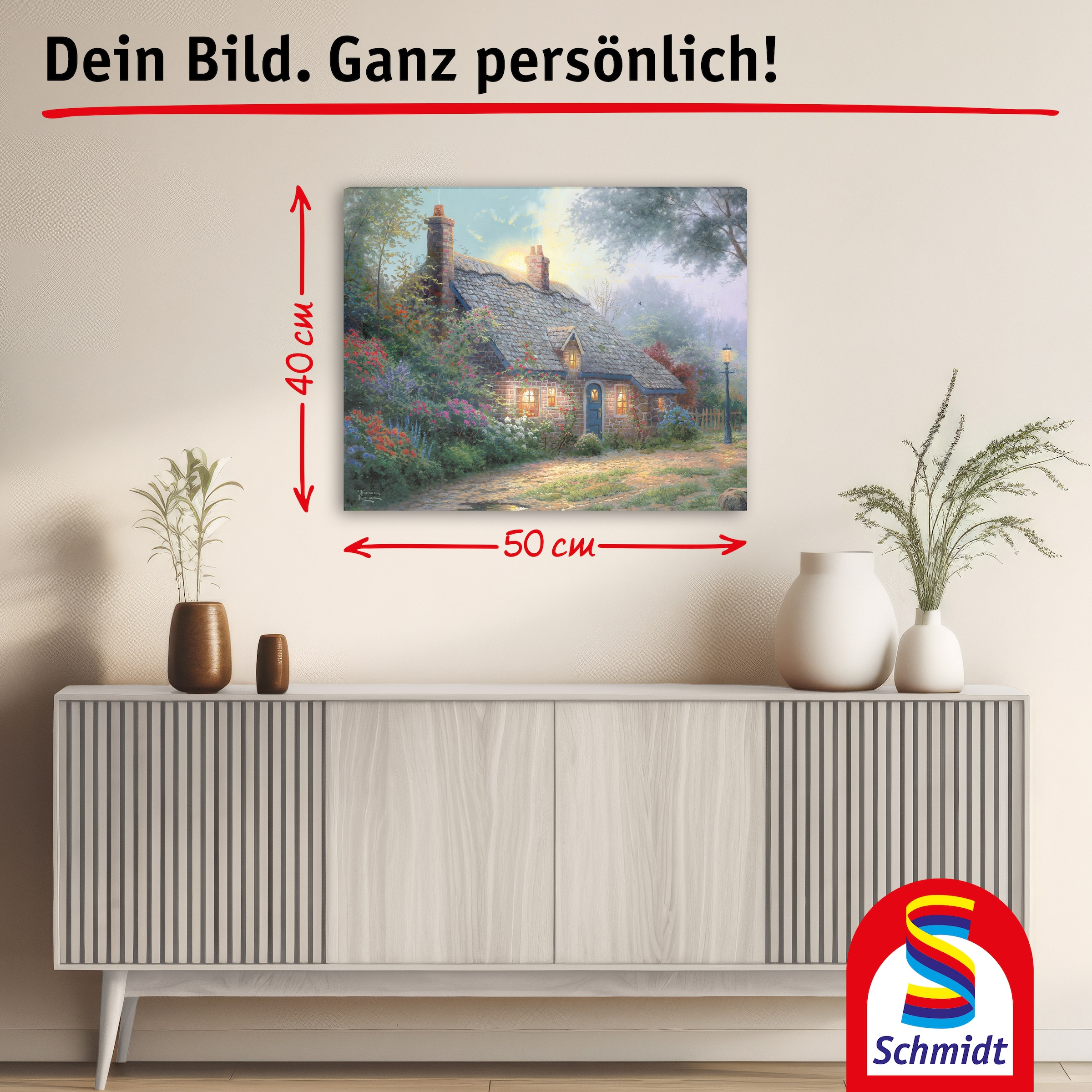 Schmidt Spiele Malvorlage »MyArtNoble, Thomas Kinkade, Malset  Moonlight Cottage«