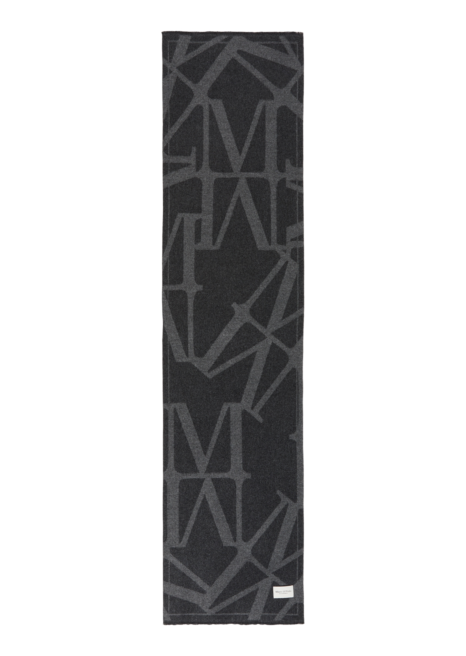 Marc O'Polo Wollschal mit auffälligem Allover-Monogramm-Design