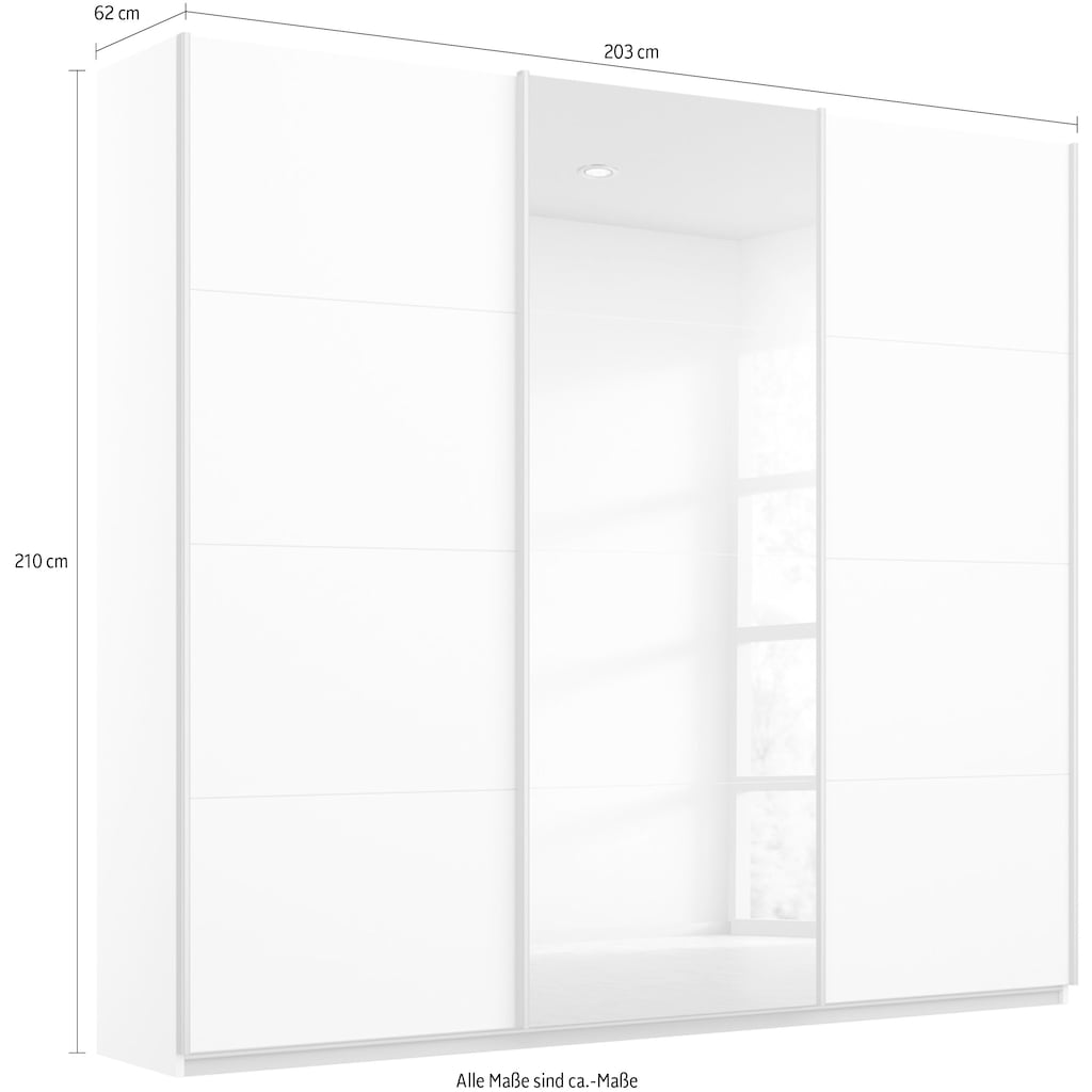 rauch Schwebetürenschrank Koluna, mit Spiegel, inkl. 2 Innenschubladen sowie extra Böden