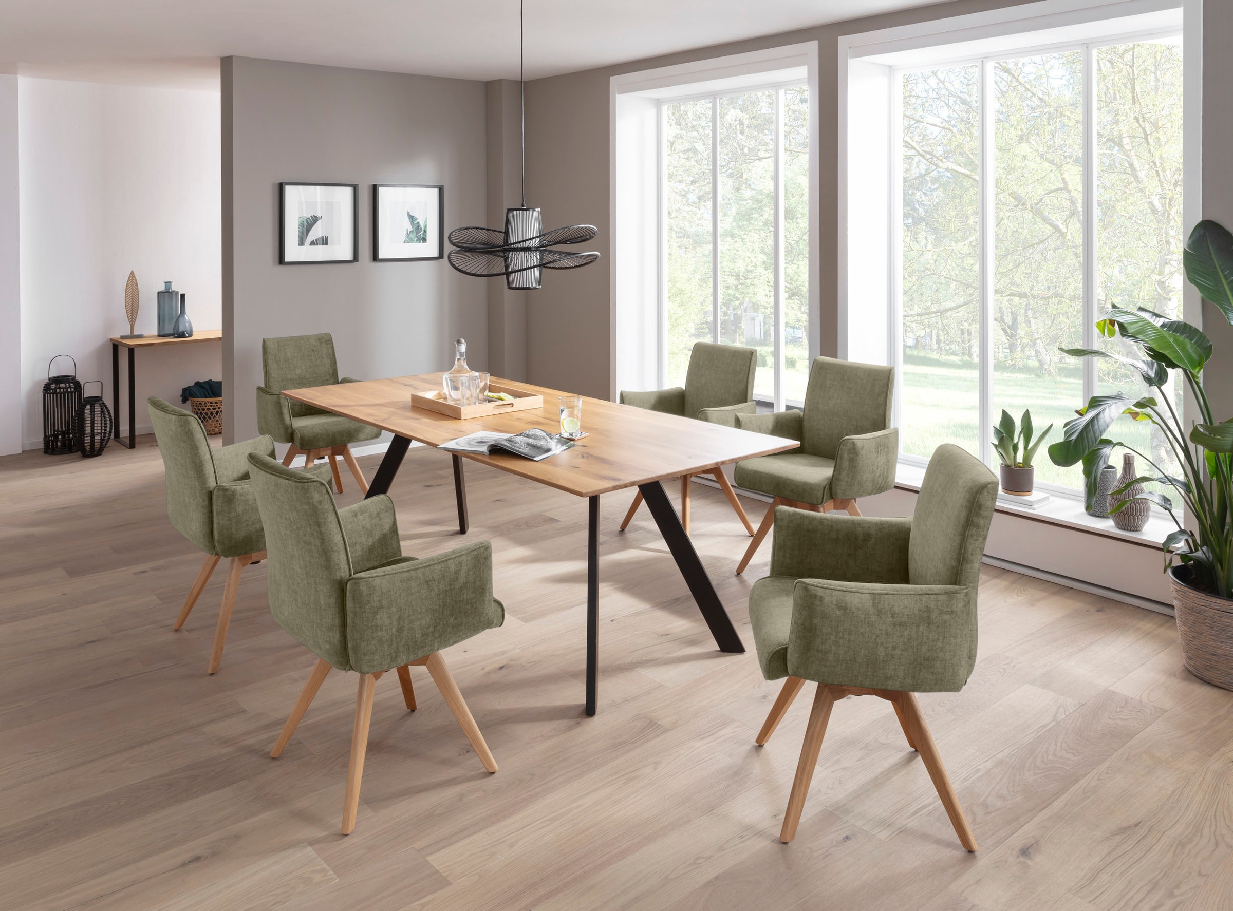 K+W Komfort & Wohnen Drehstuhl () Armlehnenstuhll mit 360° Drehfunktion mas günstig online kaufen