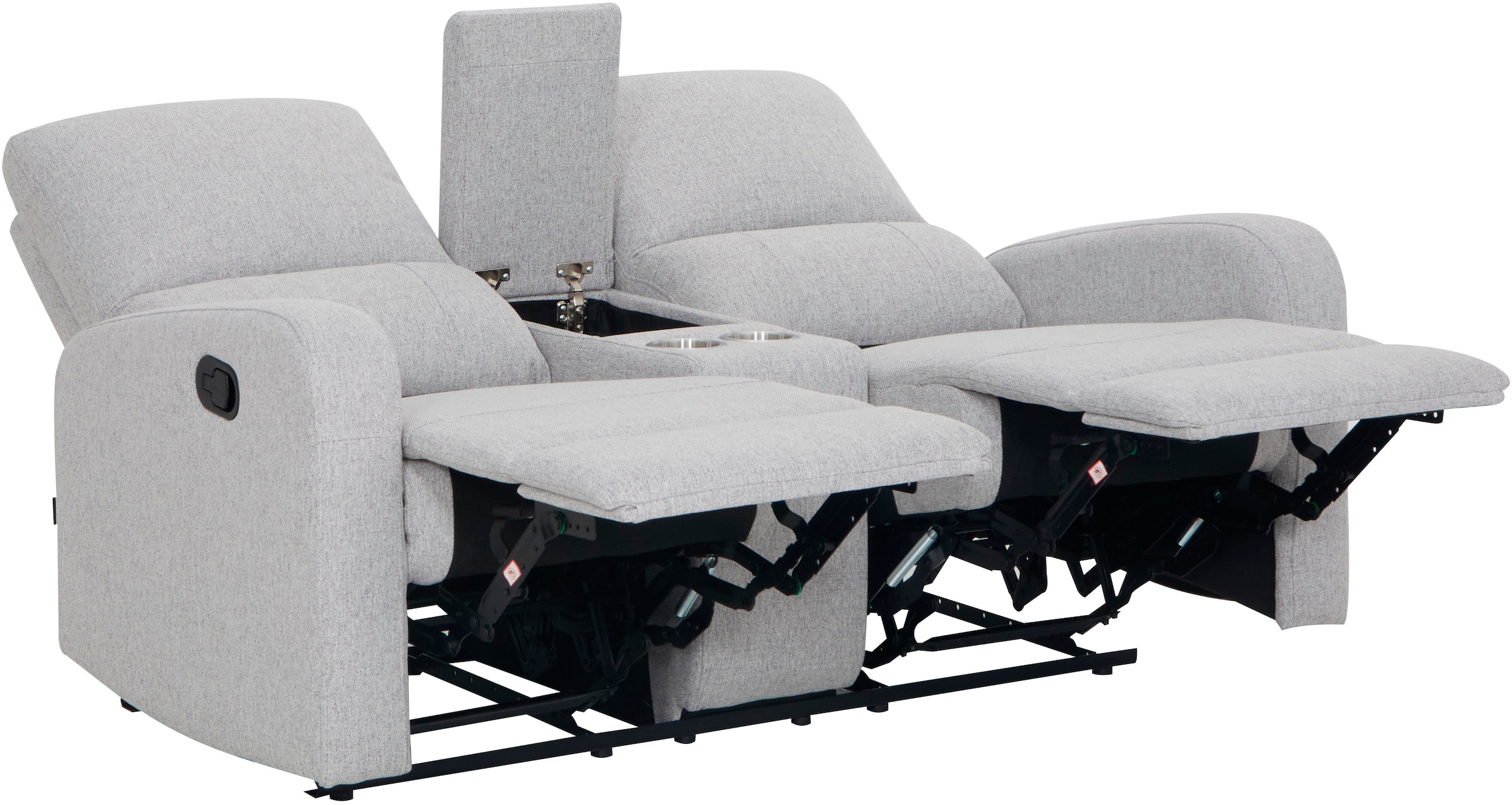 Home affaire 2-Sitzer »TOURNAY, 2er-Kinosofa, Liegesofa, TV-Sessel, Multimedia-Sofa«, mit manueller Relaxfunktion, Getränkehalter, Staufach