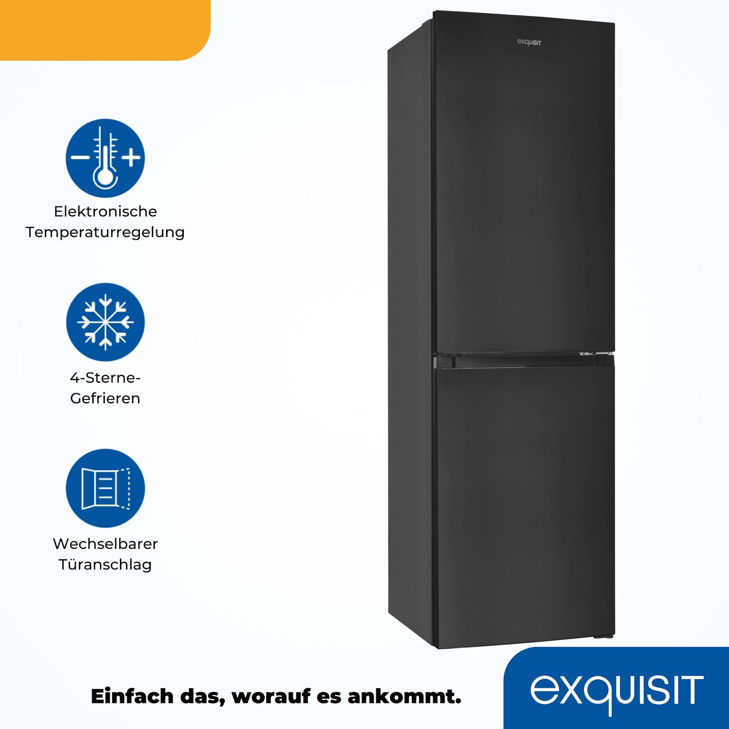 exquisit Kühl-/Gefrierkombination »KGC250-85--040D inoxlook-az«