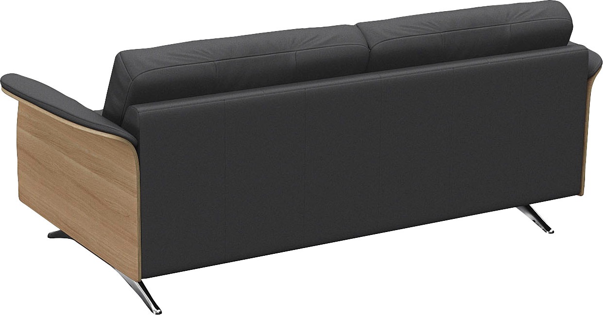 FLEXLUX 2,5-Sitzer »Glow Sofa, Couch,«, Premium-Sitz: Kaltschaum & Federkern, Arml. geölte Eiche, Fuß Alu