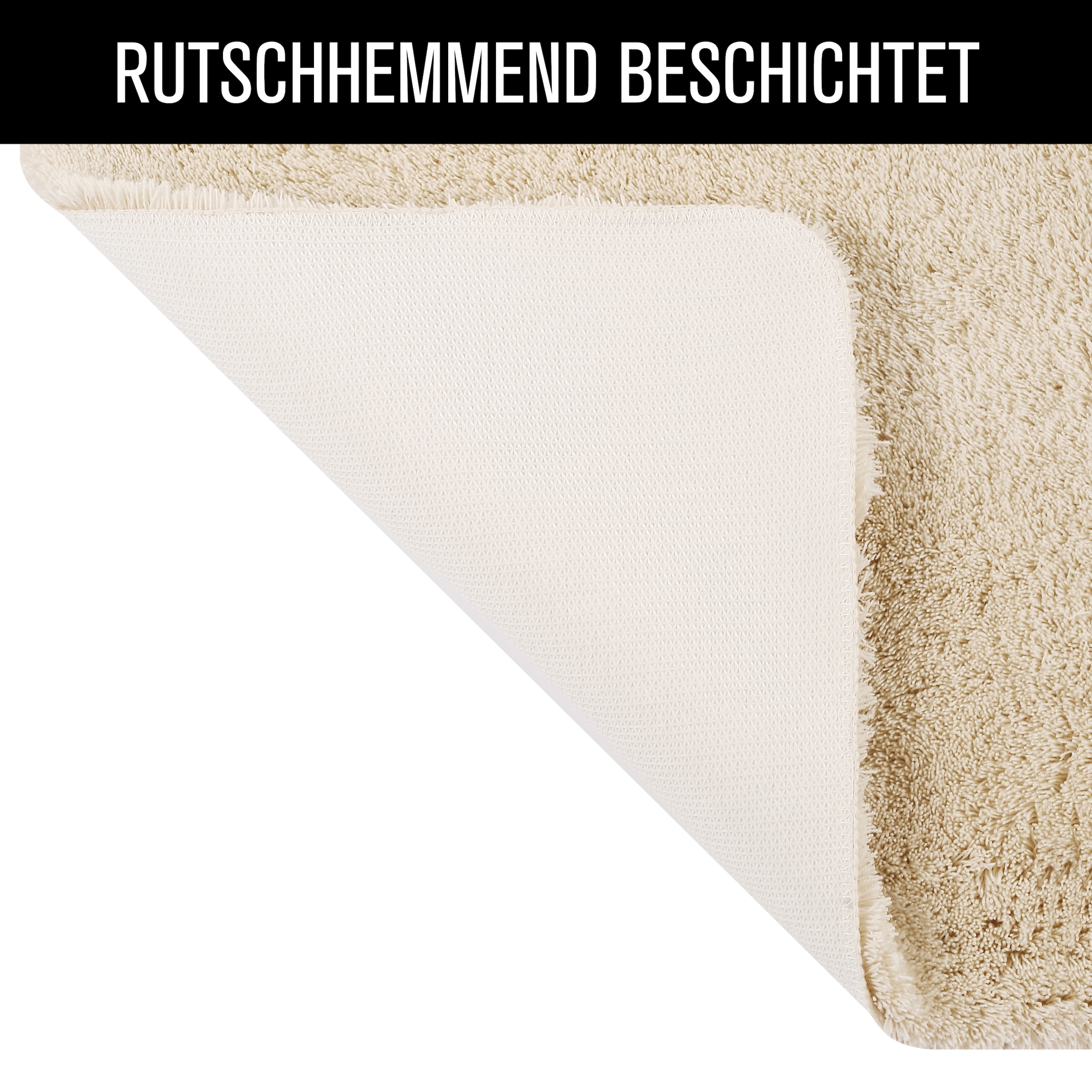 my home Badematte »Merida, Badvorleger, Badezimmer Teppich« Höhe 32 mm rutschhemmend beschichtet fußbodenheizungsgeeignet | schnell trocknend | strapazierfähig Badteppich, Uni Farben, rechteckig, rund & als 2-tlg. Set erhältlich
