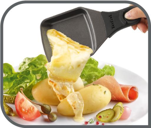 Tefal Raclette »Pierrade PR457B«, 10 St. Raclettepfännchen, 1350 W, Grill-Platte aus Stein, Pfännchen spülmaschinengeeignet, PR457B