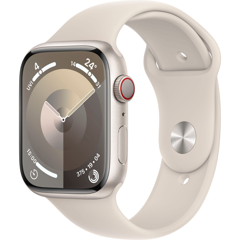 APPLE Smartwatch »Watch Series 9 Aluminium« (4, 5 cm / 1, 77 ′′) Watch OS 10;EKG;Blutsauerstoff App;Herzfrequenz Polarstern