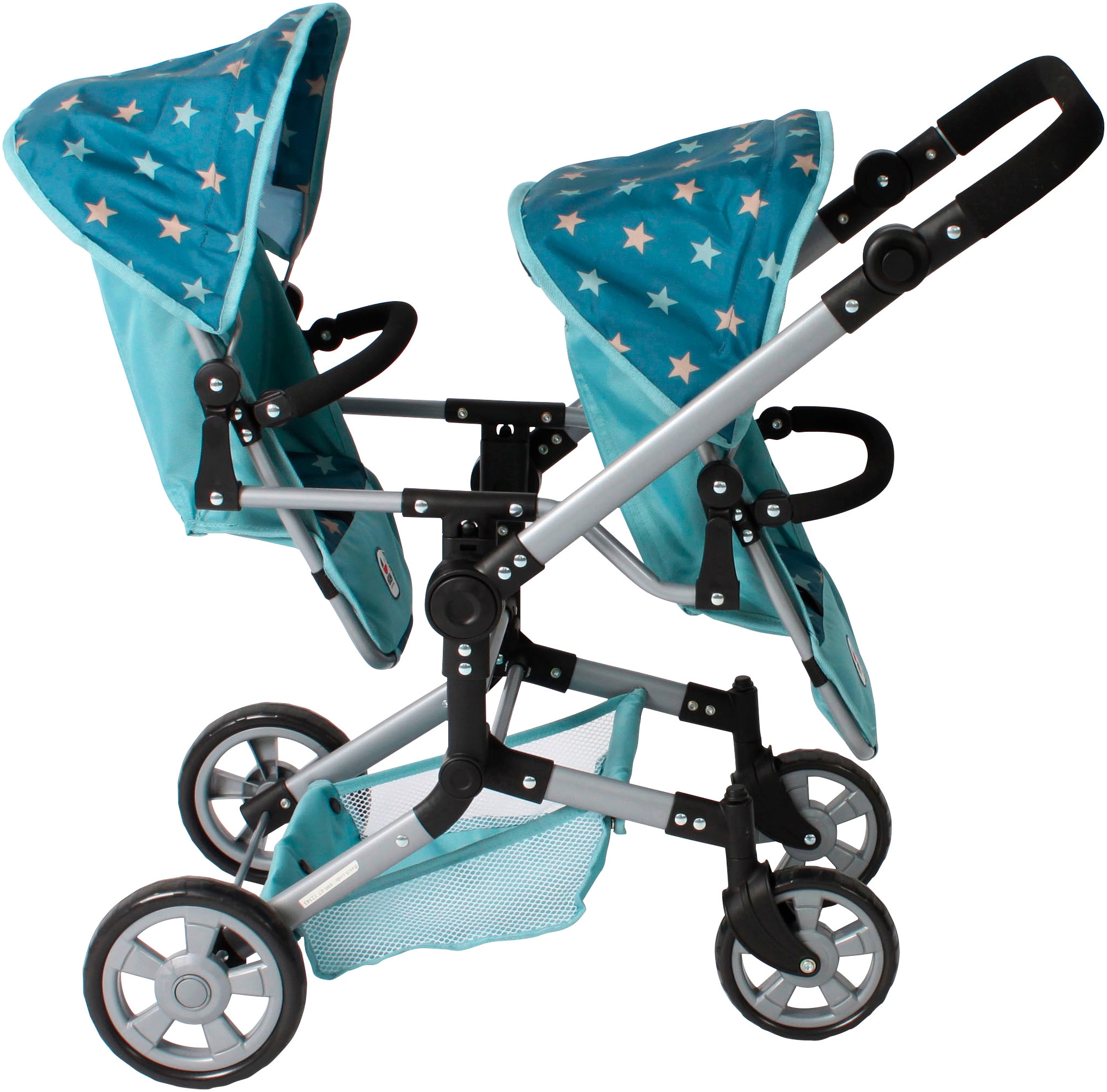 CHIC2000 Puppen-Zwillingsbuggy »Linus Duo« mit zwei abnehmbaren, bis in Liegeposition verstellbaren Sportsitzen