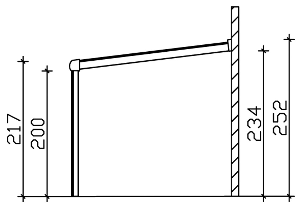 Skanholz Terrassendach »Genua« 541 cm Breite, verschiedene Tiefe