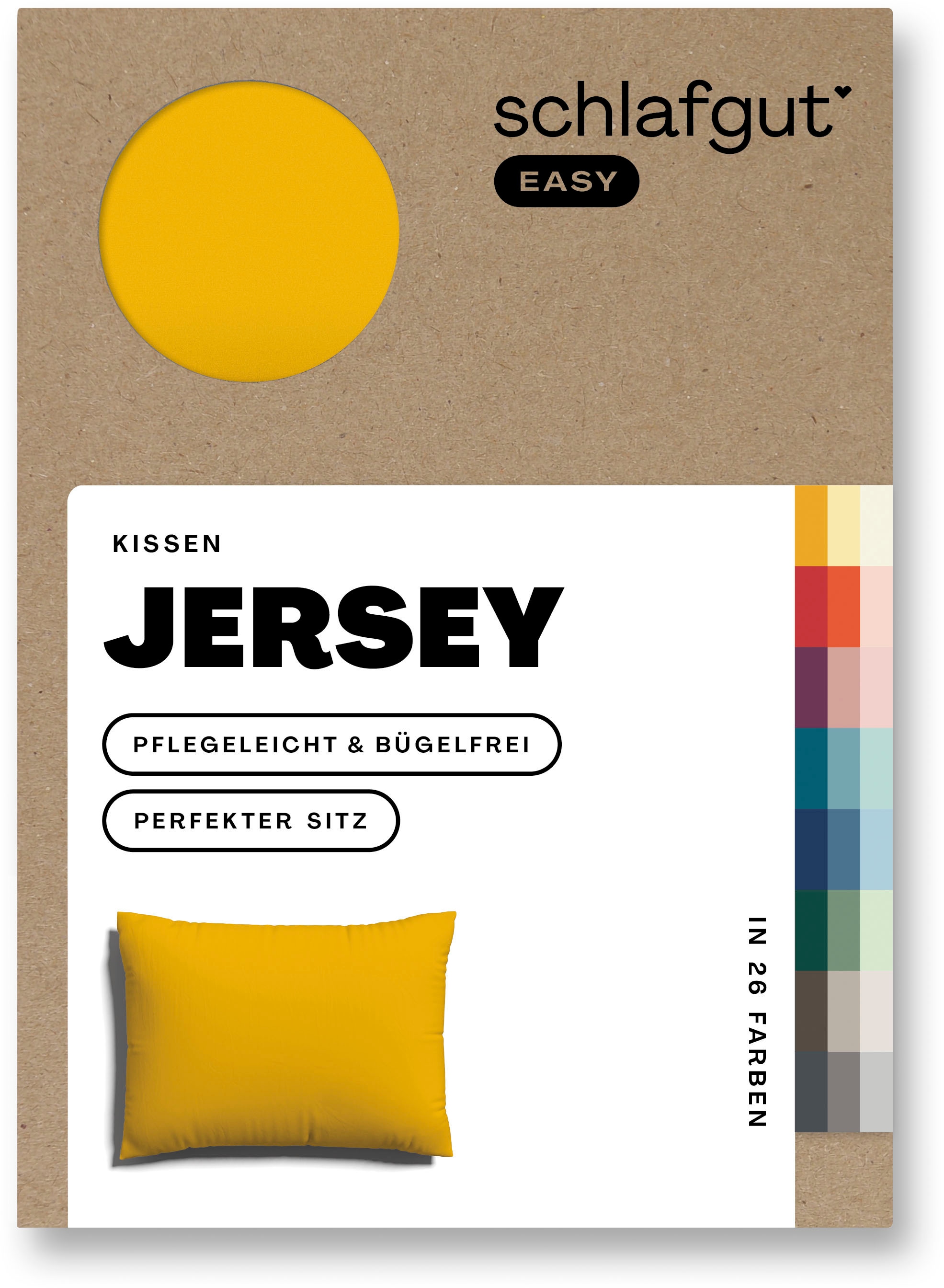 Schlafgut Kissenbezug »EASY Jersey«, (1 St.), Kissenhülle mit Reißverschluss, weich und saugfähig, Kissenbezug