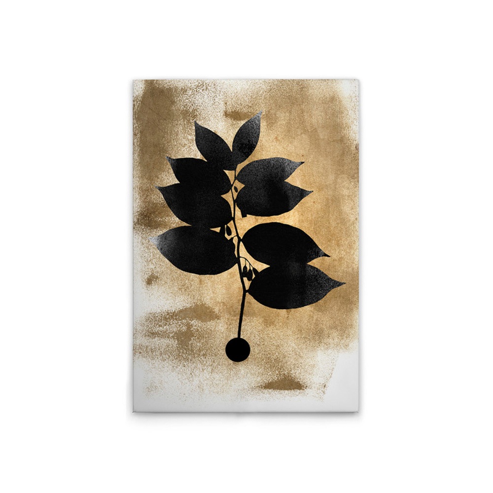 A.S. Création Leinwandbild »Dark Leafs - Wandbild Creme Gold Schwarz Keilra günstig online kaufen