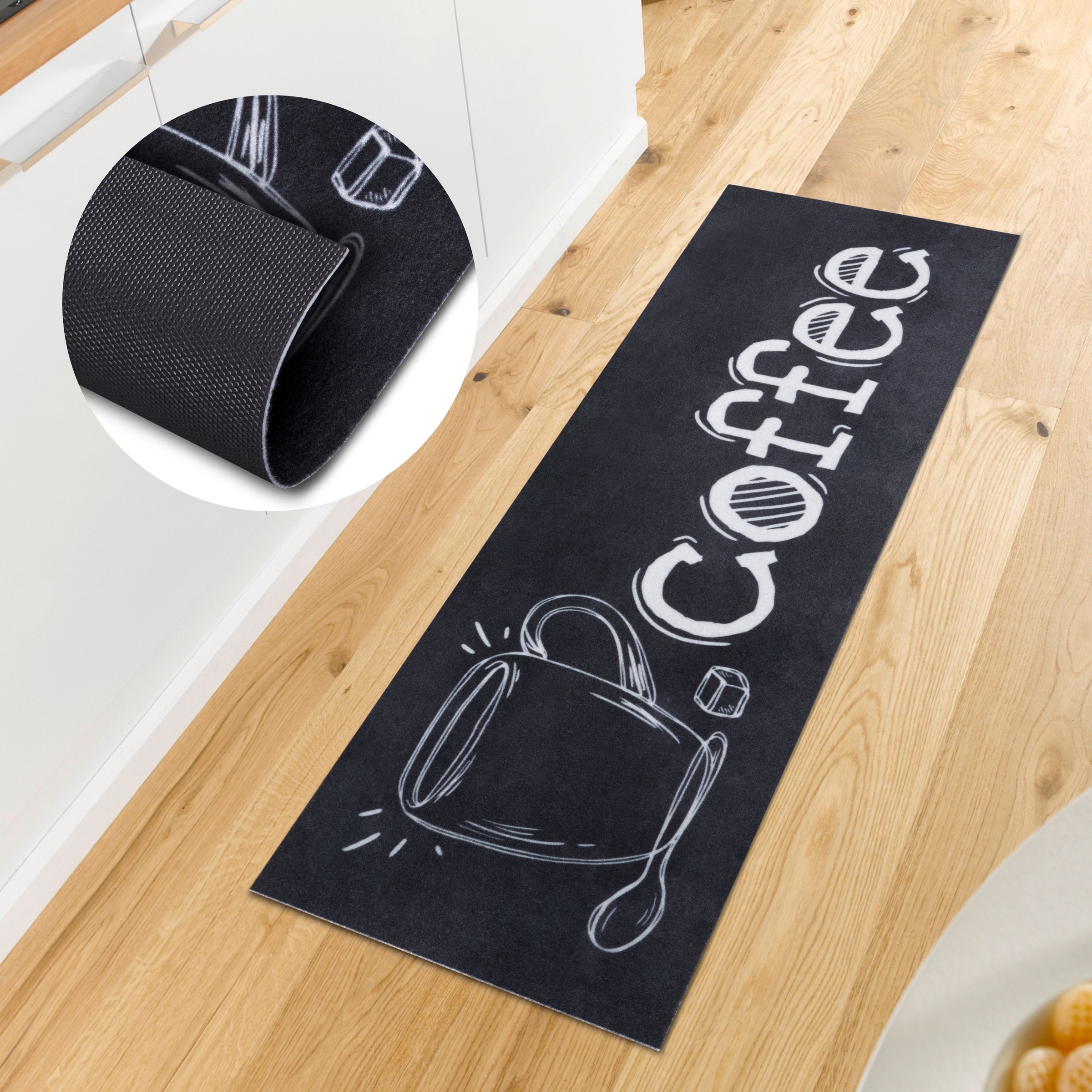 HANSE Home Küchenläufer »Cup Of Coffee«, rechteckig, 3 mm Höhe, Läufer, Rutschfest, Küchenteppich, Küche, Teppich, Pflegeleicht