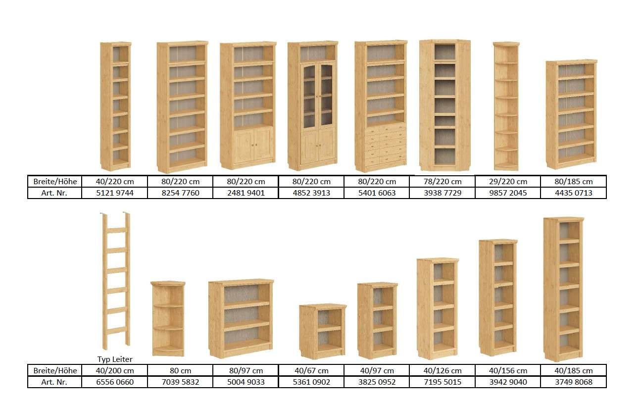 OTTO home Standregal »Riga Bücherregal Regal Breite/Tiefe 40/29 cm« aus massiver Kiefer, FSC®-zertifiziert, made in Europe