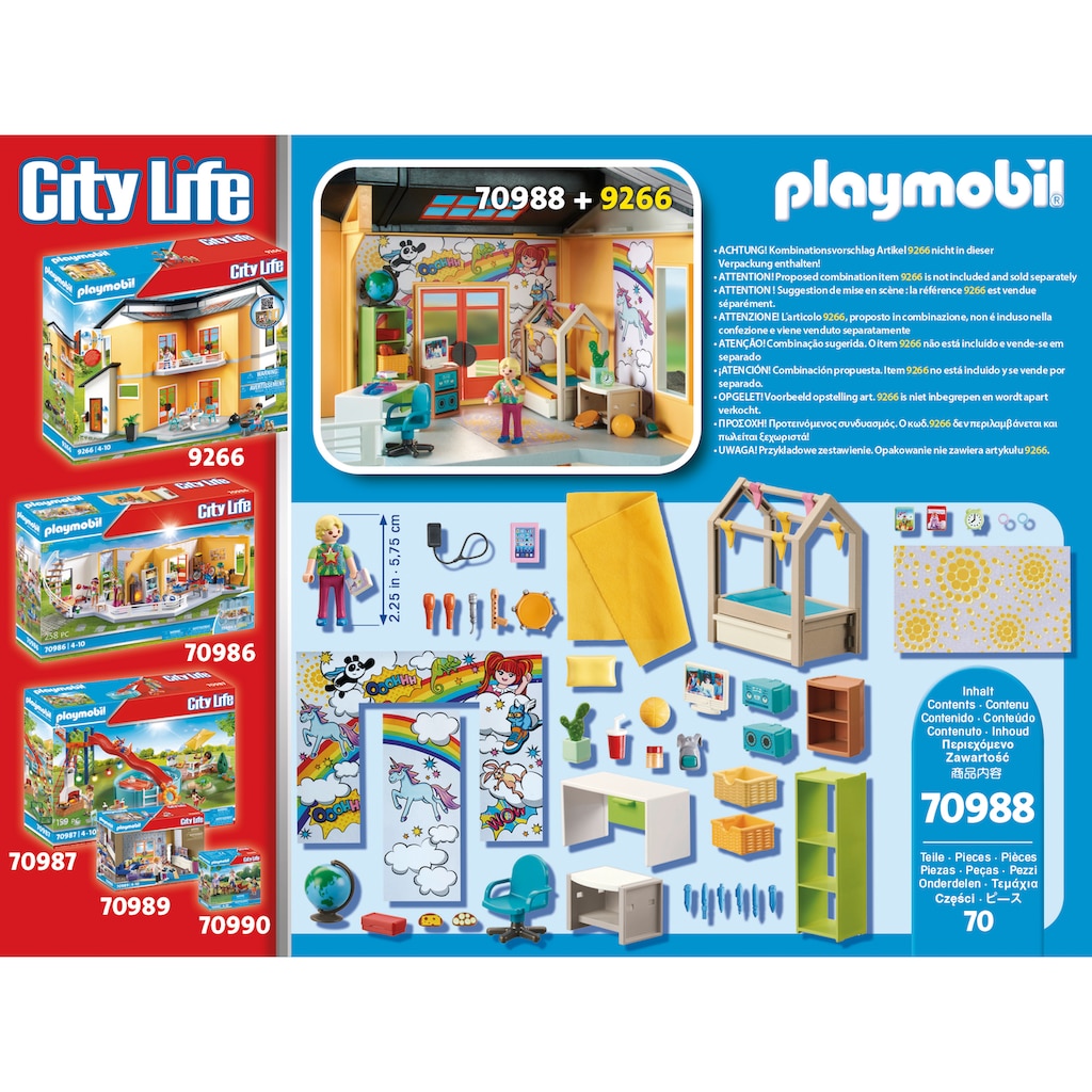 Playmobil® Konstruktions-Spielset »Jugendzimmer (70988), City Life«, (70 St.), Made in Germany