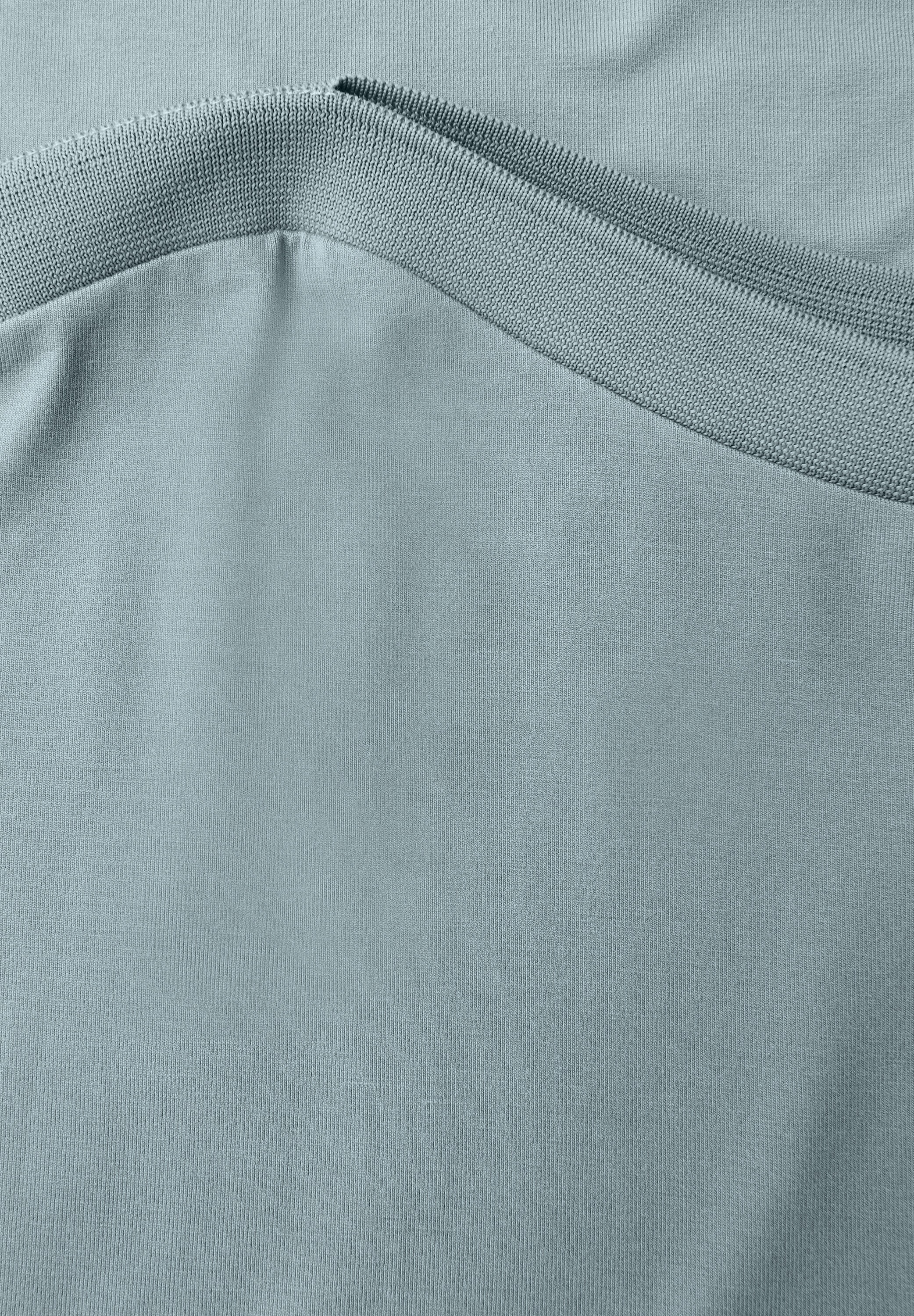 STREET ONE T-Shirt, U-Boot Shirt mit Rippdetail