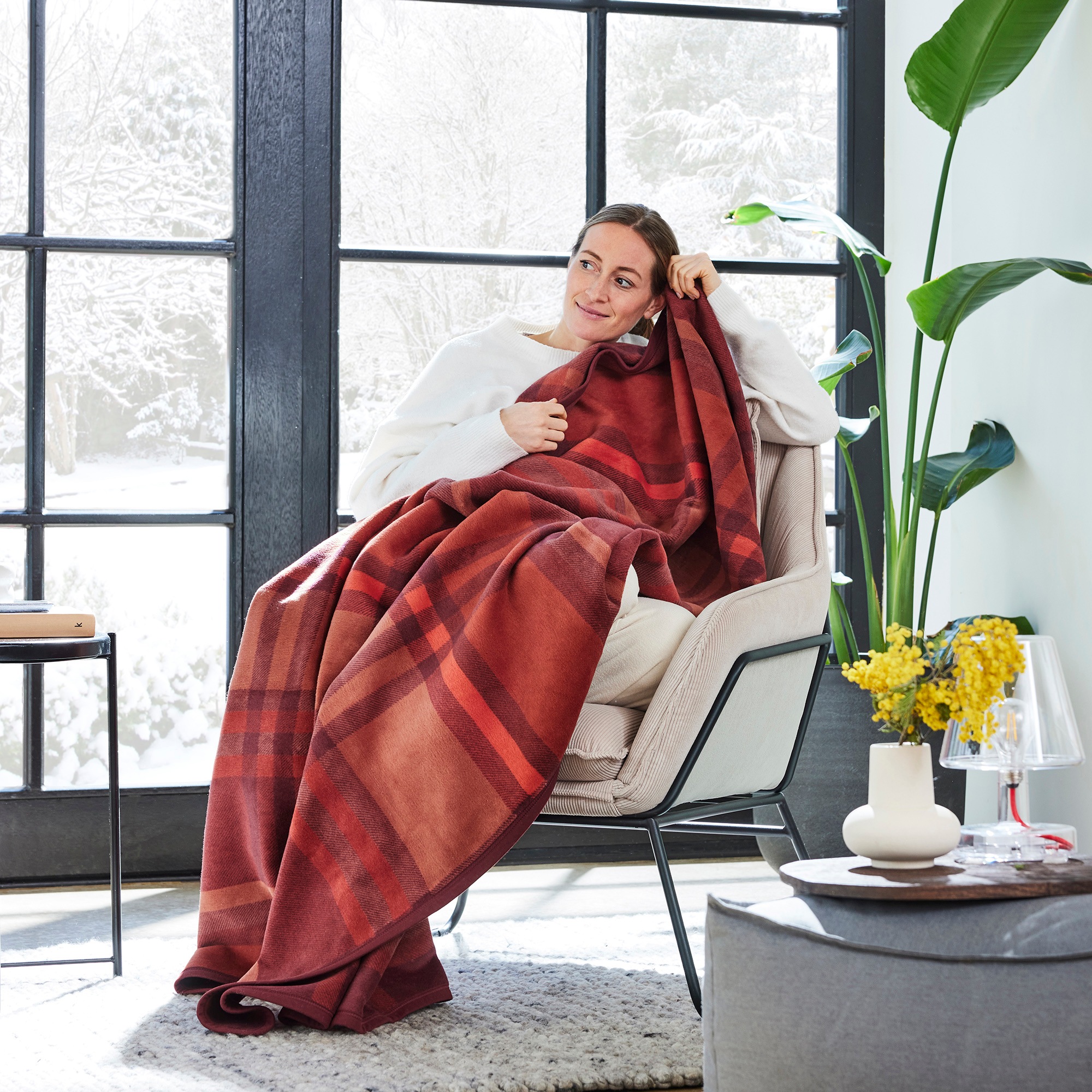 IBENA Wohndecke »York«, mit elegantem Karo