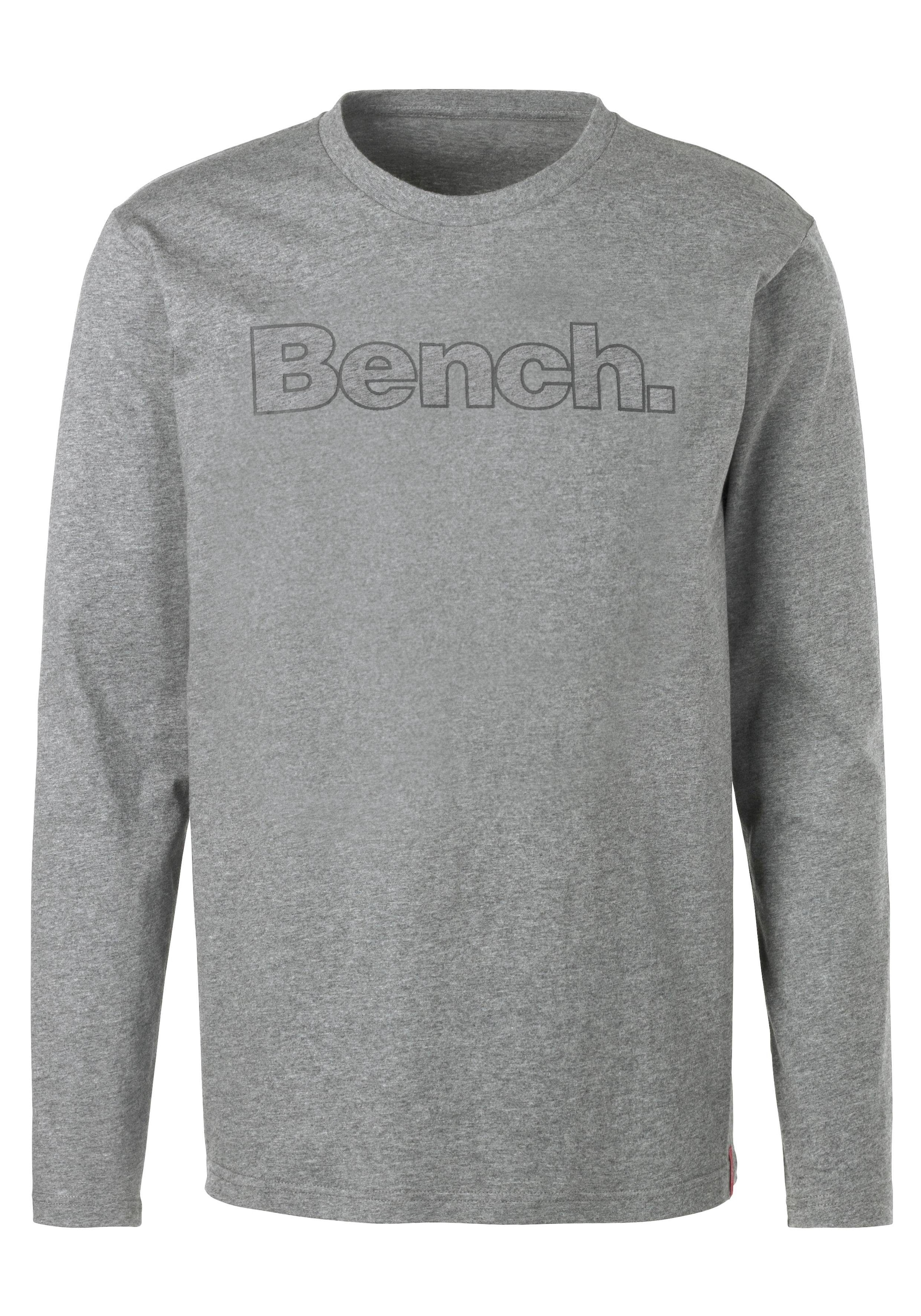 Bench. Loungewear Langarmshirt 2 Stk. mit Bench. Print vorn
