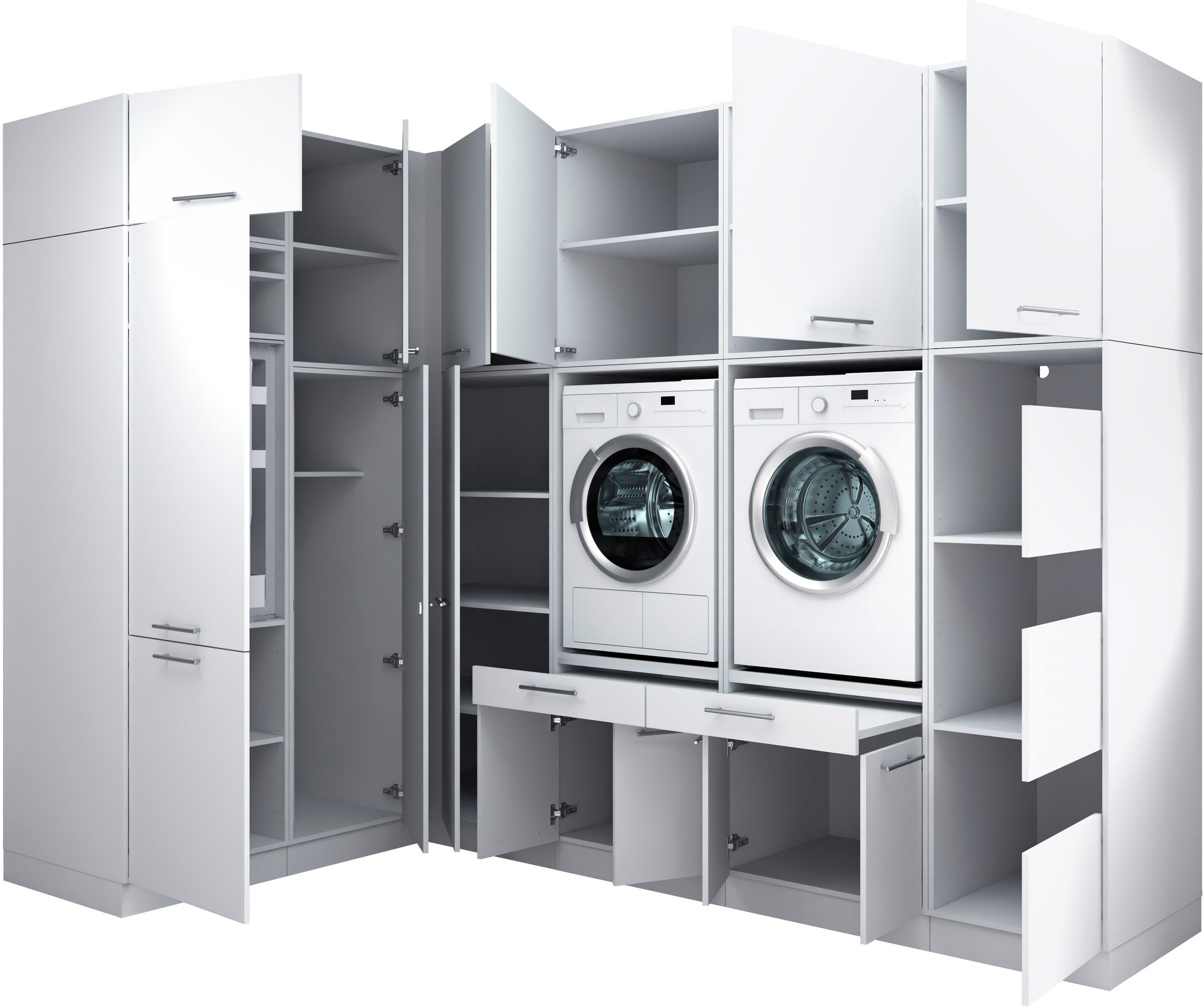 Laundreezy Mehrzweckschrank-Set »Laundreezy, 12-tlg. Mehrzweckschrank-Set B/H/T 285/238/68 cm« 12 Stk. tlg.