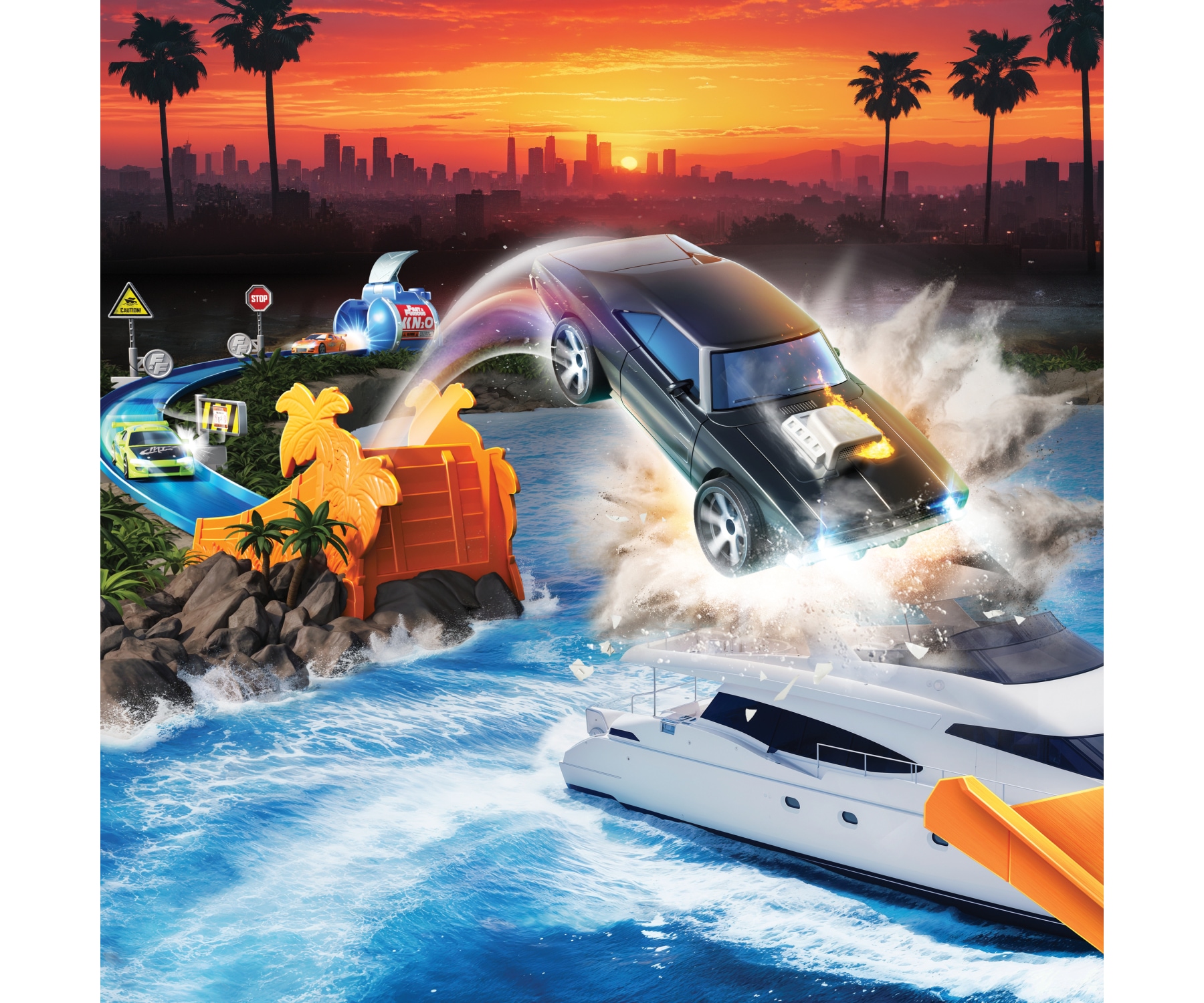 Dickie Toys Autorennbahn »Fast & Furious Speedboat Jump«