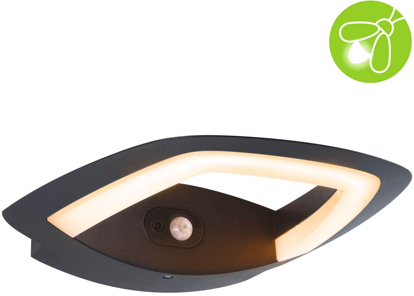 Paulmann LED Außen-Wandleuchte »Outdoor 230V Akena PIR Insect Freindly anthrazit«, 1 flammig, Insektenfreundlich