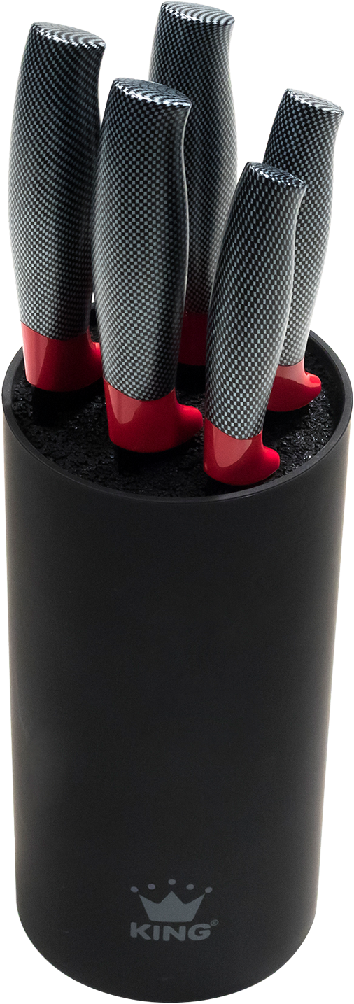 KING Messerblock »Carbon Optic«, 9 tlg., inkl. 3-teiligem Dosen-Set günstig online kaufen