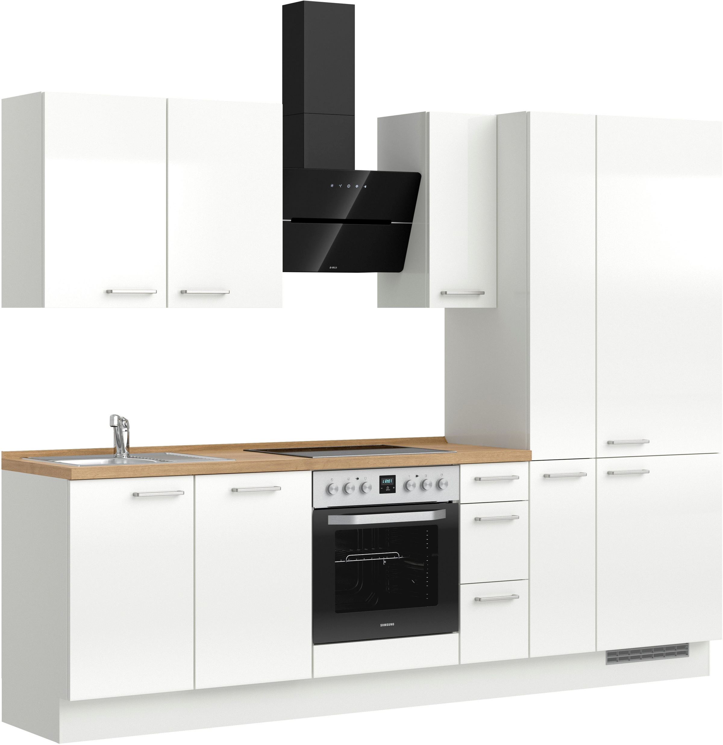 nobilia® Küchenzeile »"Flash II"«, vormontiert, Ausrichtung wählbar, Breite 270 cm, wahlw. mit E-Geräten
