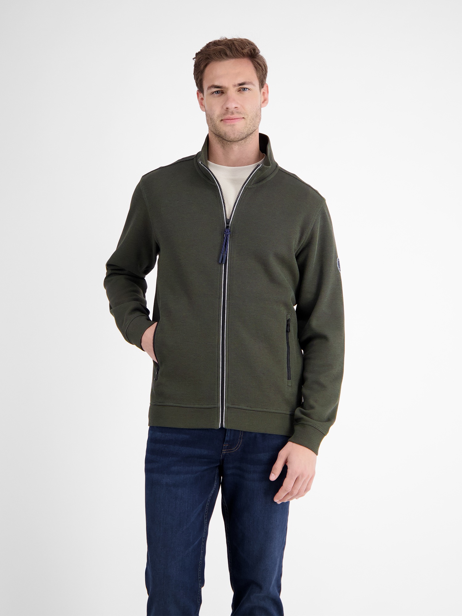 LERROS Sweatjacke »LERROS Sweatjacke in weicher Strukturqualität«