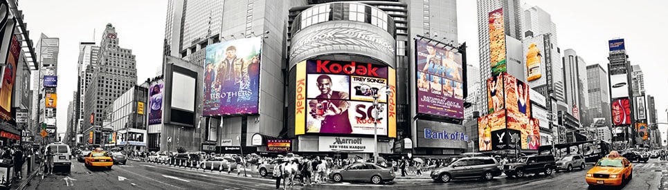 Papermoon Fototapete »New York Time Square Panorama«, matt günstig online kaufen