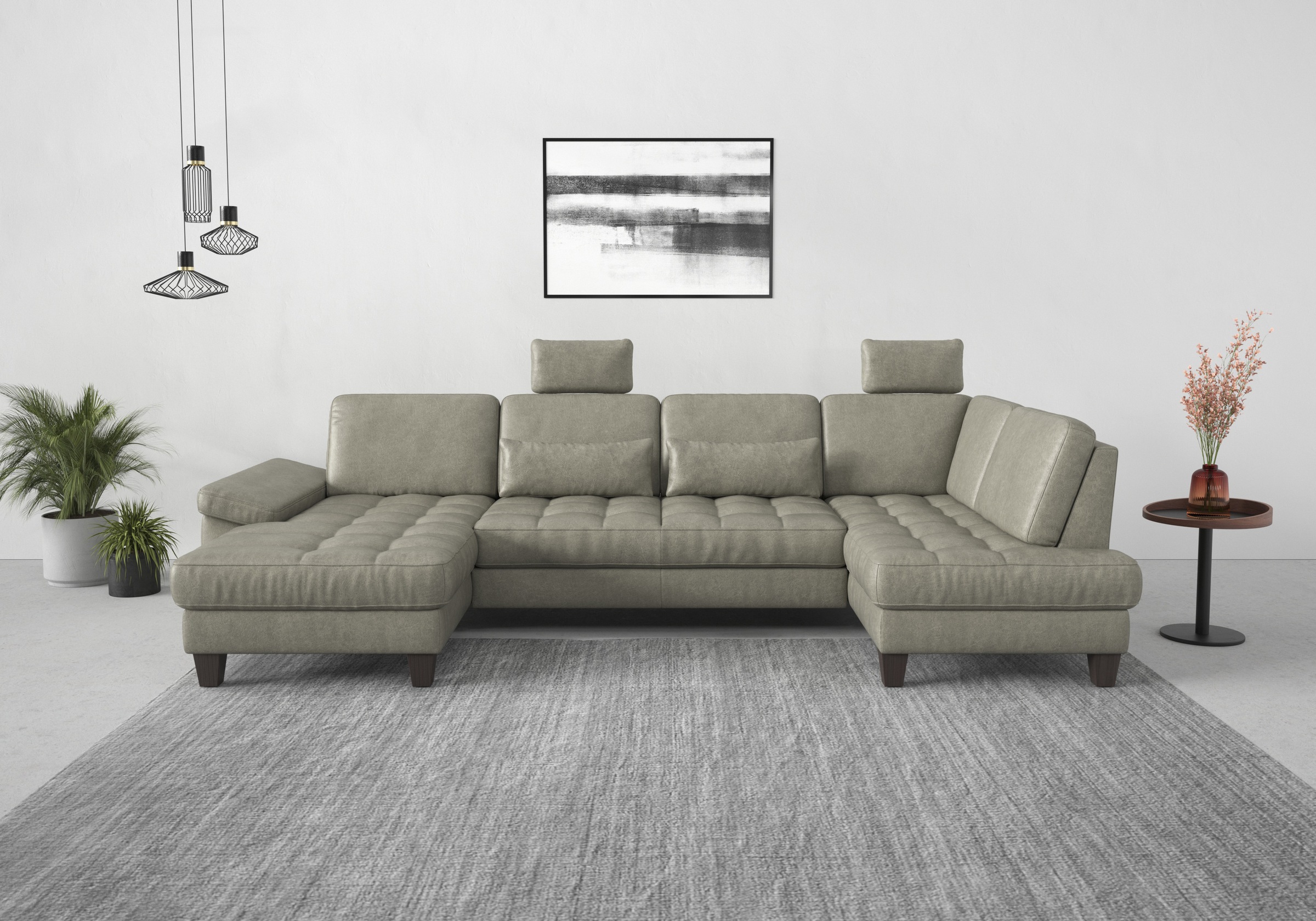 sit&more Wohnlandschaft »Westham U-Form«, wahlweise mit Bettfunktion, Bettkasten, Sitztiefenverstellung