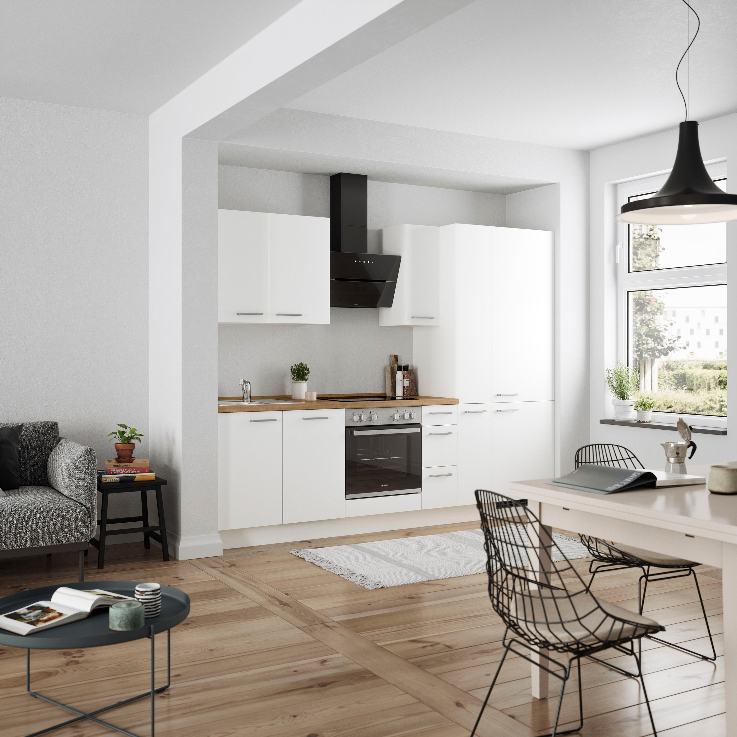 nobilia® Küchenzeile »"Touch II"«, vormontiert, Ausrichtung wählbar, Breite 270 cm, wahlw. mit E-Geräten