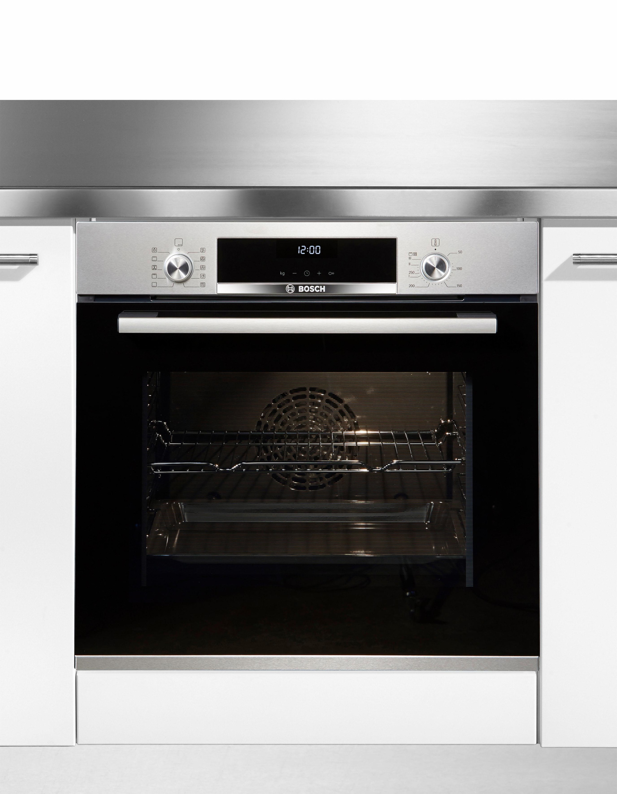 2. Bild von BOSCH Einbaubackofen »HBA537BS0«, Serie 6, HBA537BS0, mit Teleskopauszug nachrüstbar, ecoClean Direct