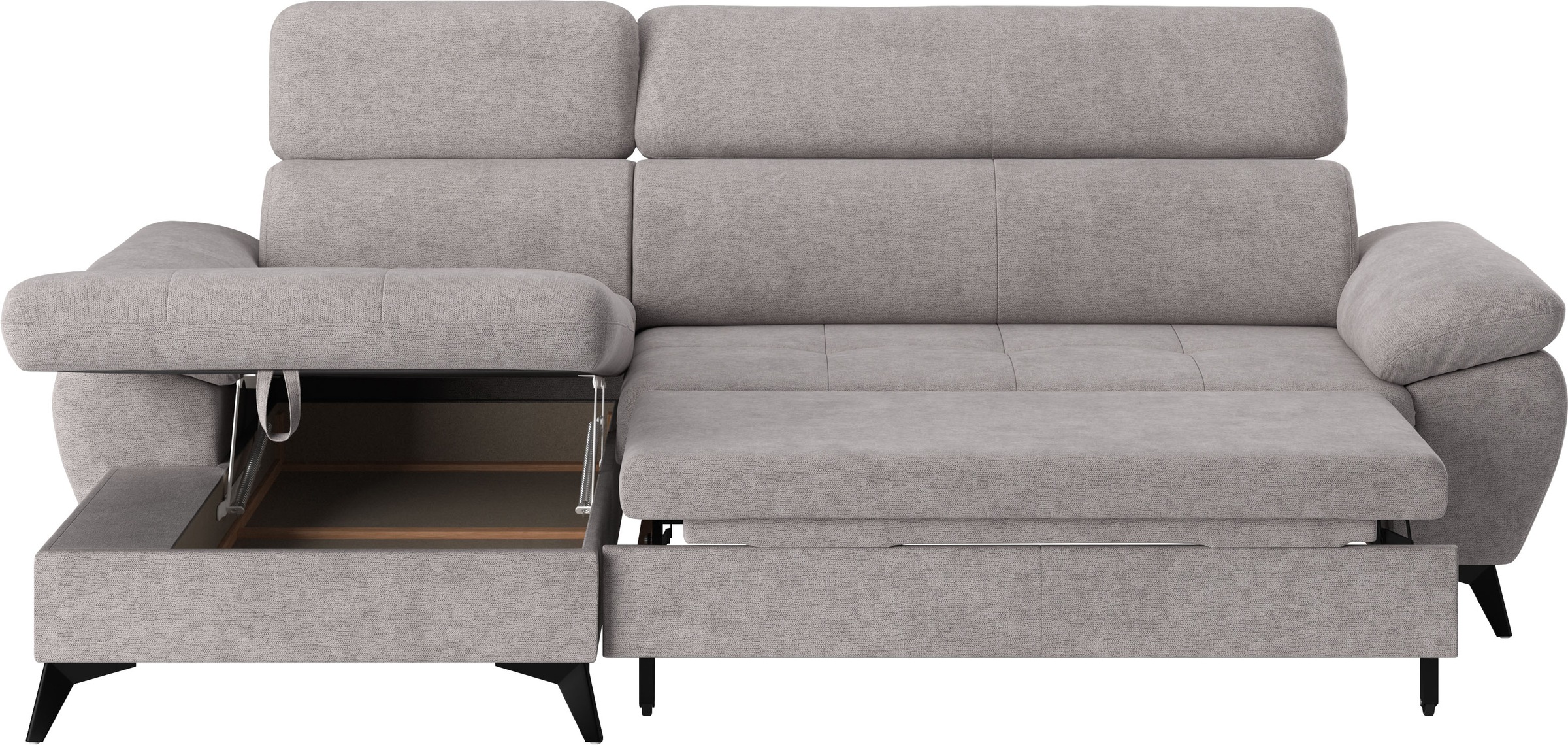 COTTA Ecksofa »Hudson L-Form«, mit Kopfteilverstellung, wahlweise mit Bettfunktion & Bettkasten
