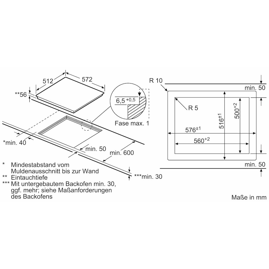 SIEMENS Flex-Induktions-Kochfeld von SCHOTT CERAN®, EX601LXC1E