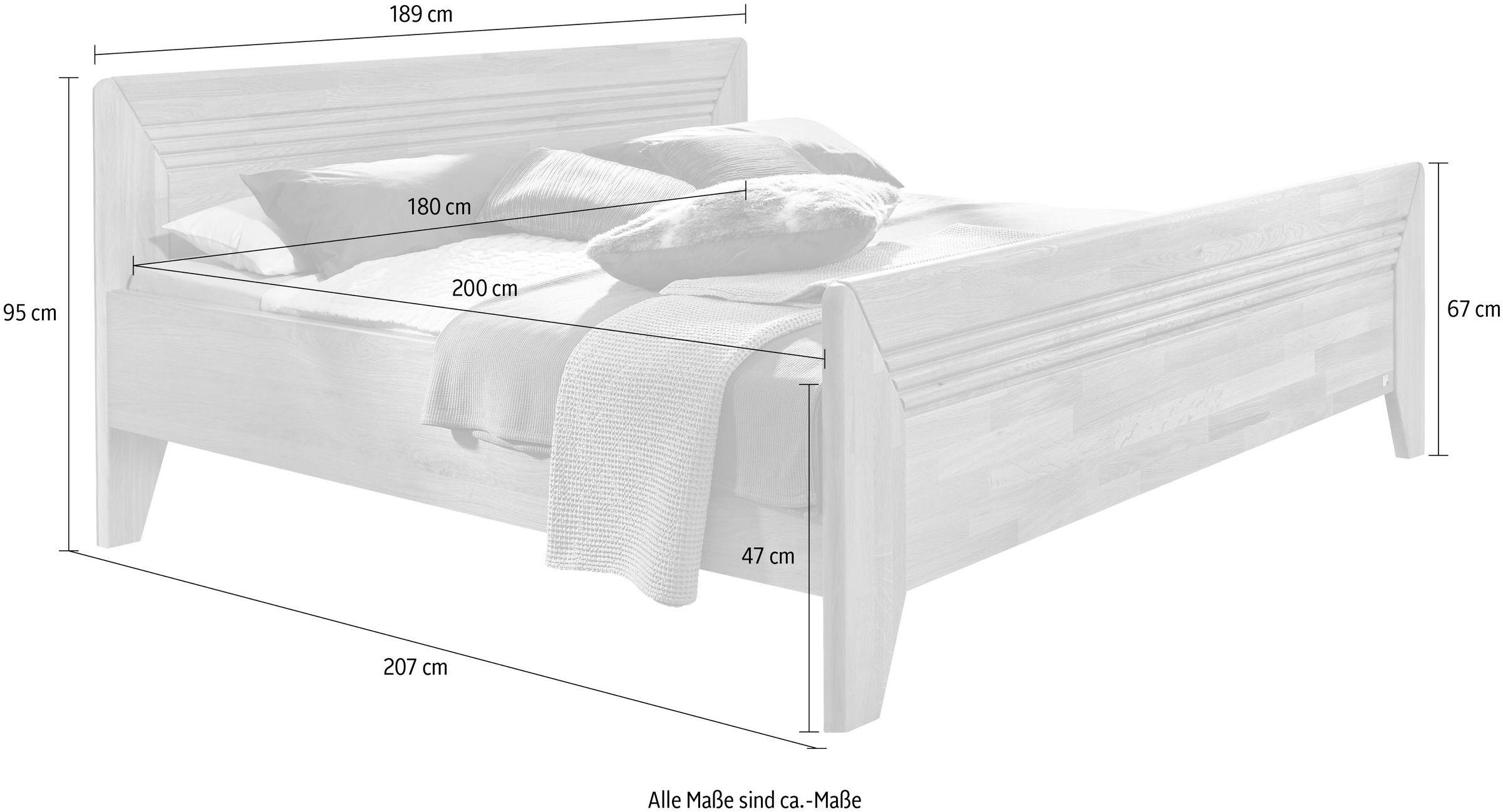 5. Bild von rauch Bett »Vivien«, mit massivem Kopf- und Fußteil