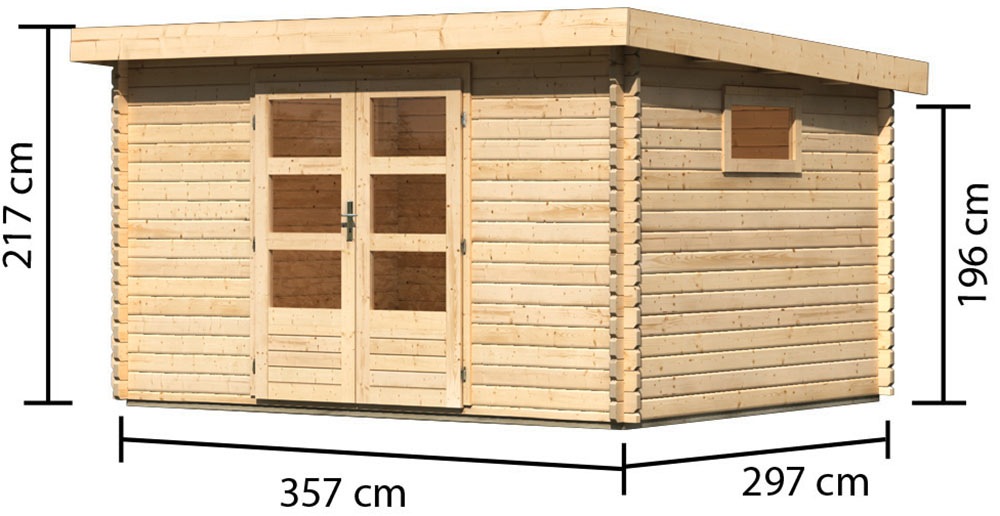 Karibu Gartenhaus »Trittau 4«, aus hochwertiger nordischer Fichte
