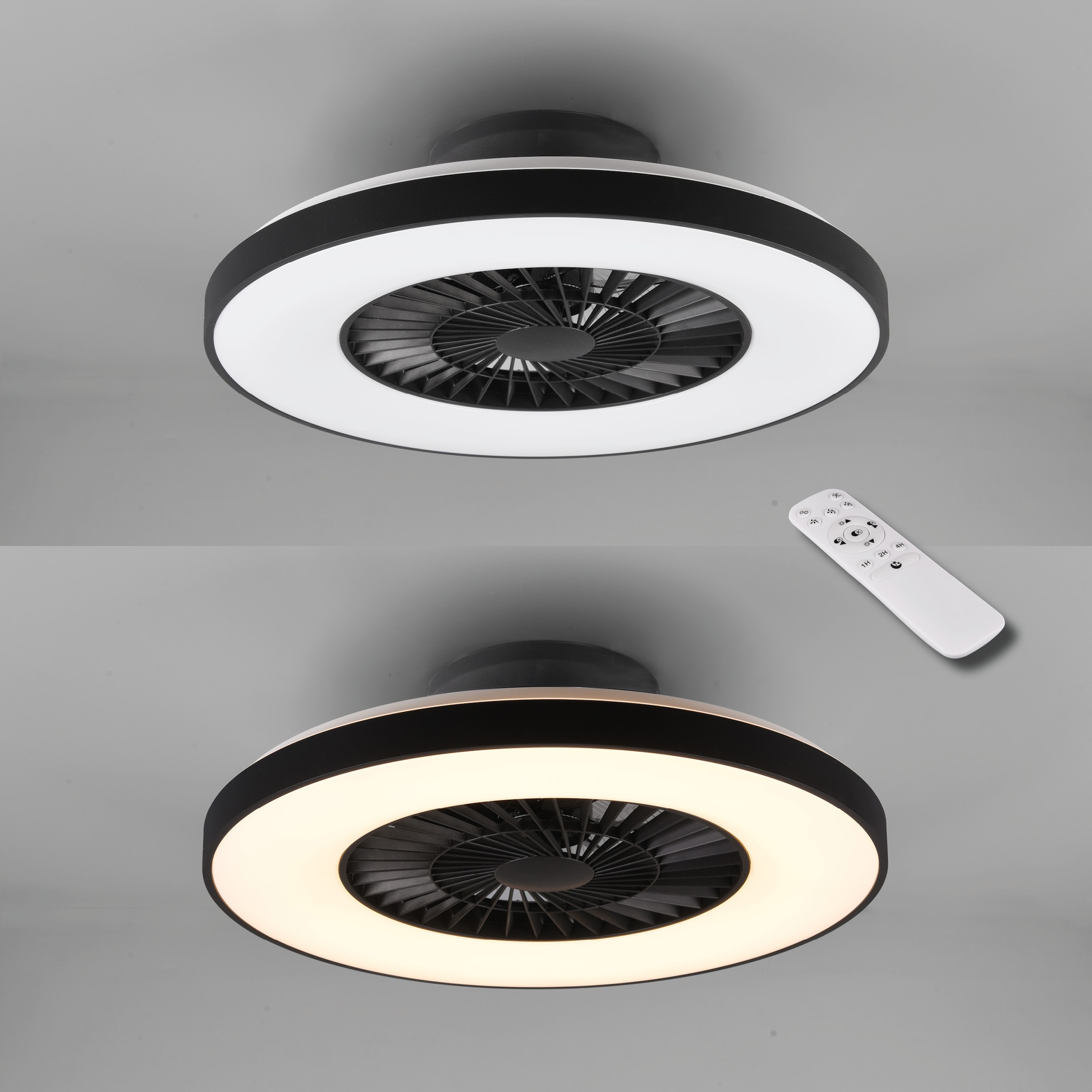 TRIO Leuchten Ventilator, Nachtlicht. online und mit »Halmstad«, Dimmer Deckenleuchte Leuchte schaltbar bestellen integrierter Fernbedienung, Ventilator und LED getrennt