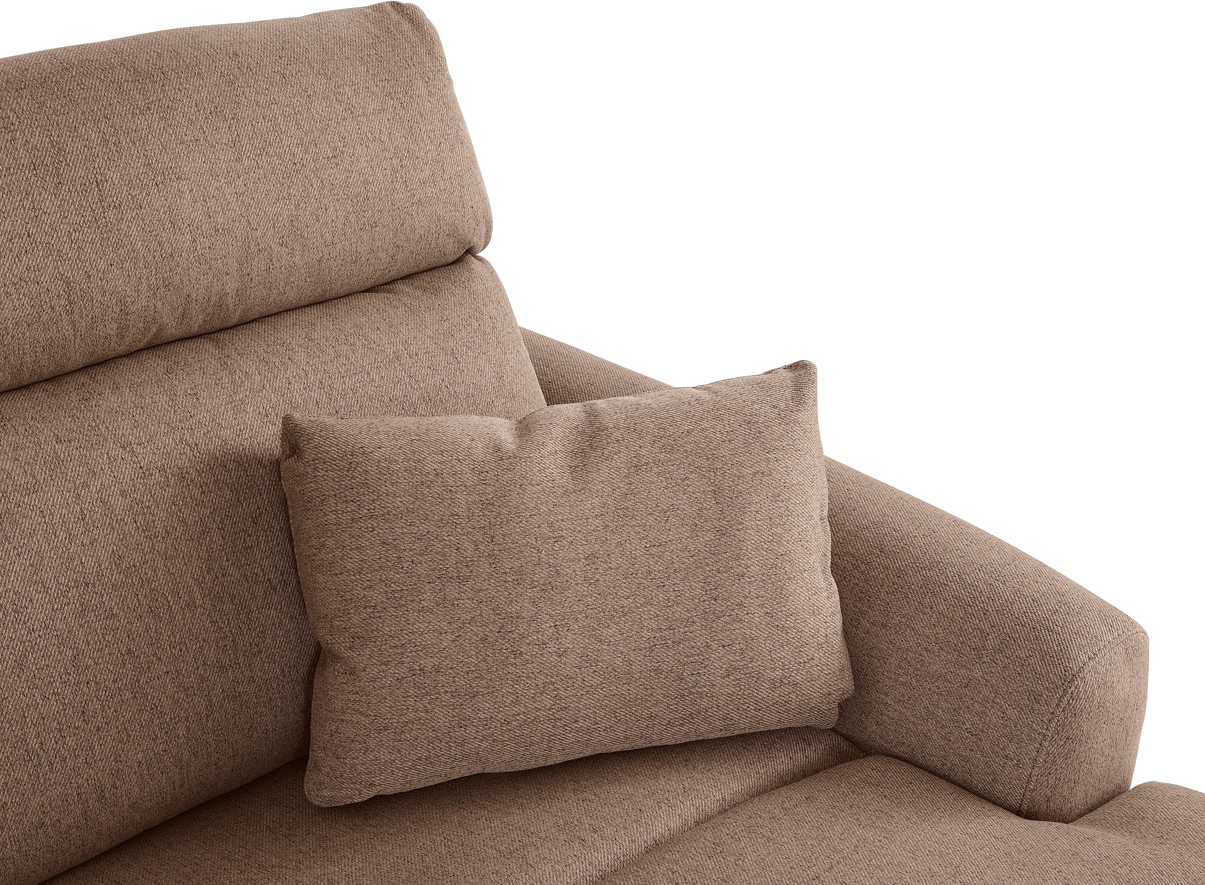 INOSIGN Ecksofa »JENNA, L-Form, 209cm, manuelle u. elektrische Funktion, mit USB A/C,«, Liegefunktion 105°-150°, Federkern, Struktur fein