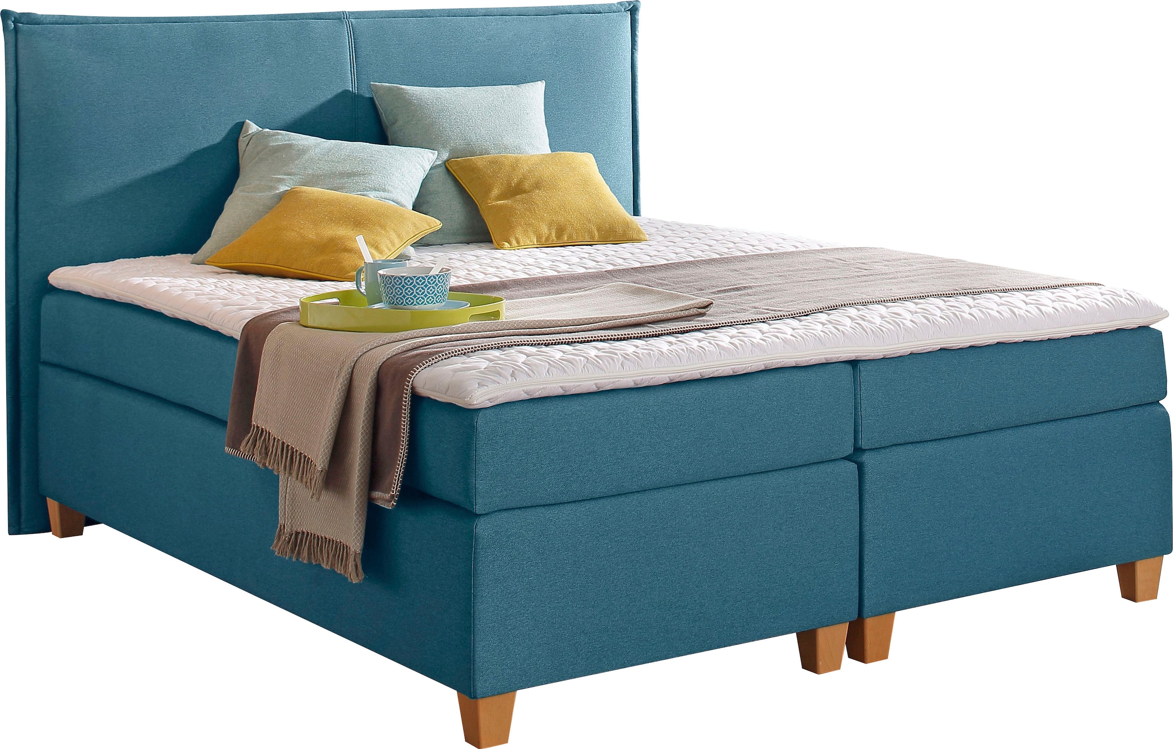 Home affaire Boxspringbett "Houssay" inkl. Topper, 5 Breiten, 2 Härtegraden günstig online kaufen