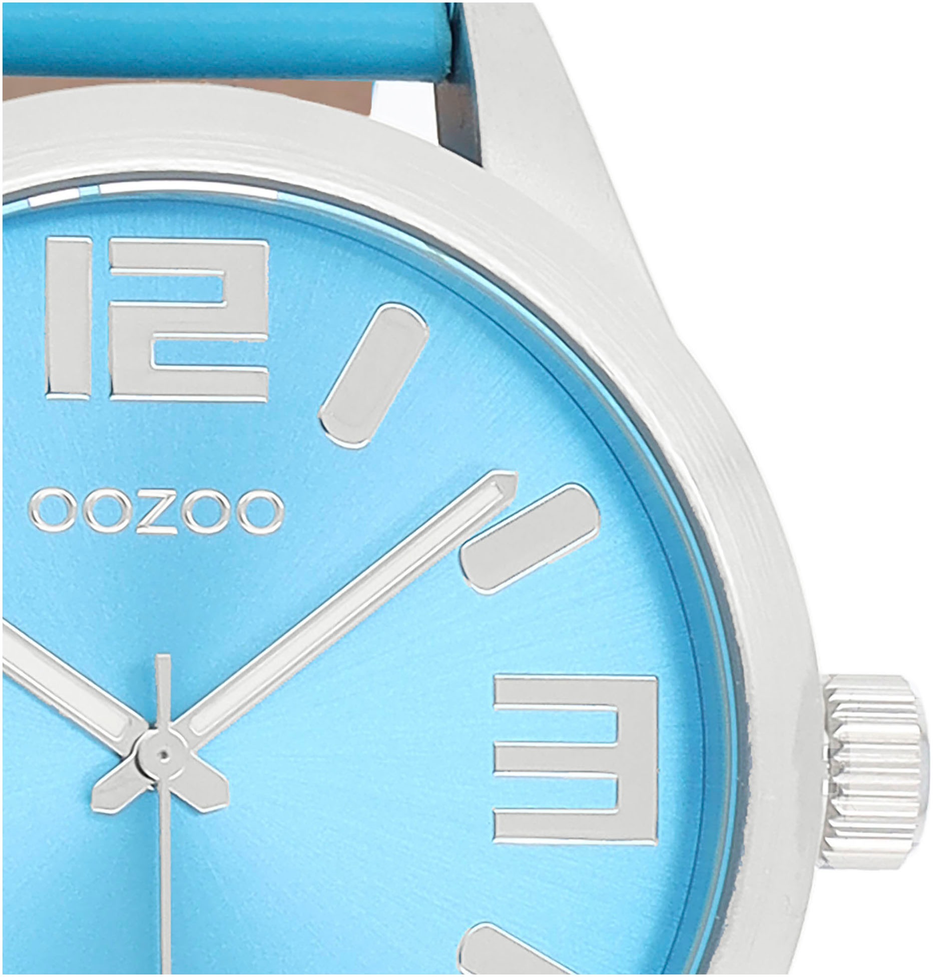 OOZOO Quarzuhr, Armbanduhr, Damenuhr, Herrenuhr, Lederarmband, Ø 46mm
