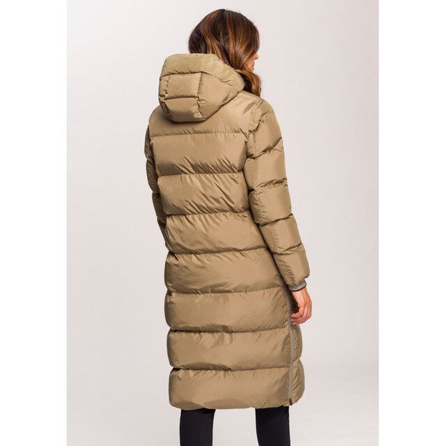 CAMEL Wintermantel Damen Steppjacke mit Kapuze Winterjacke Lang Outdoorjacke Parka Winddicht Wasserabweisend Mantel Damen
