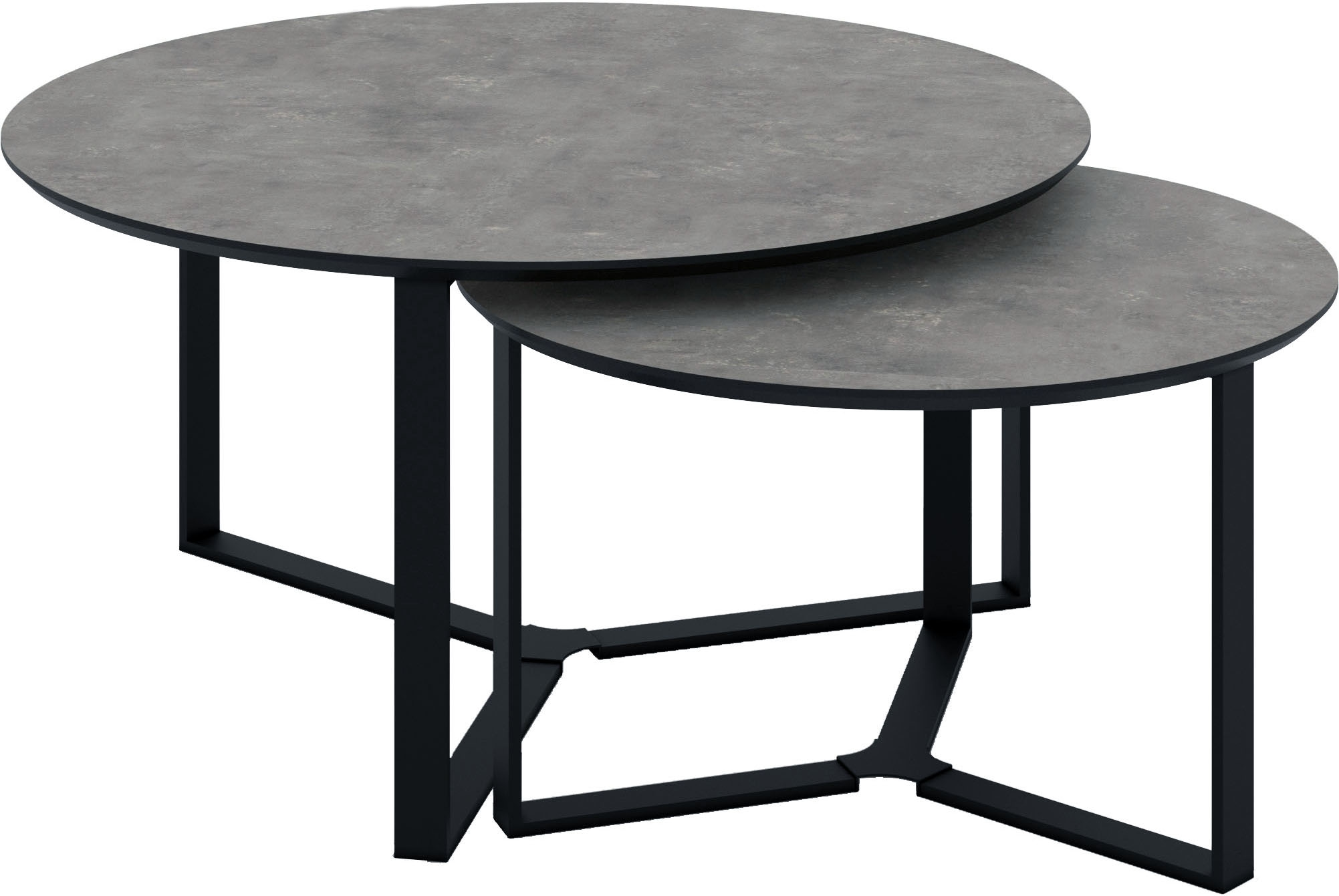 HELA Couchtisch »MASSA« Set, 2 Stk. tlg. 2er Set, Gestell rechteckig, Melam günstig online kaufen