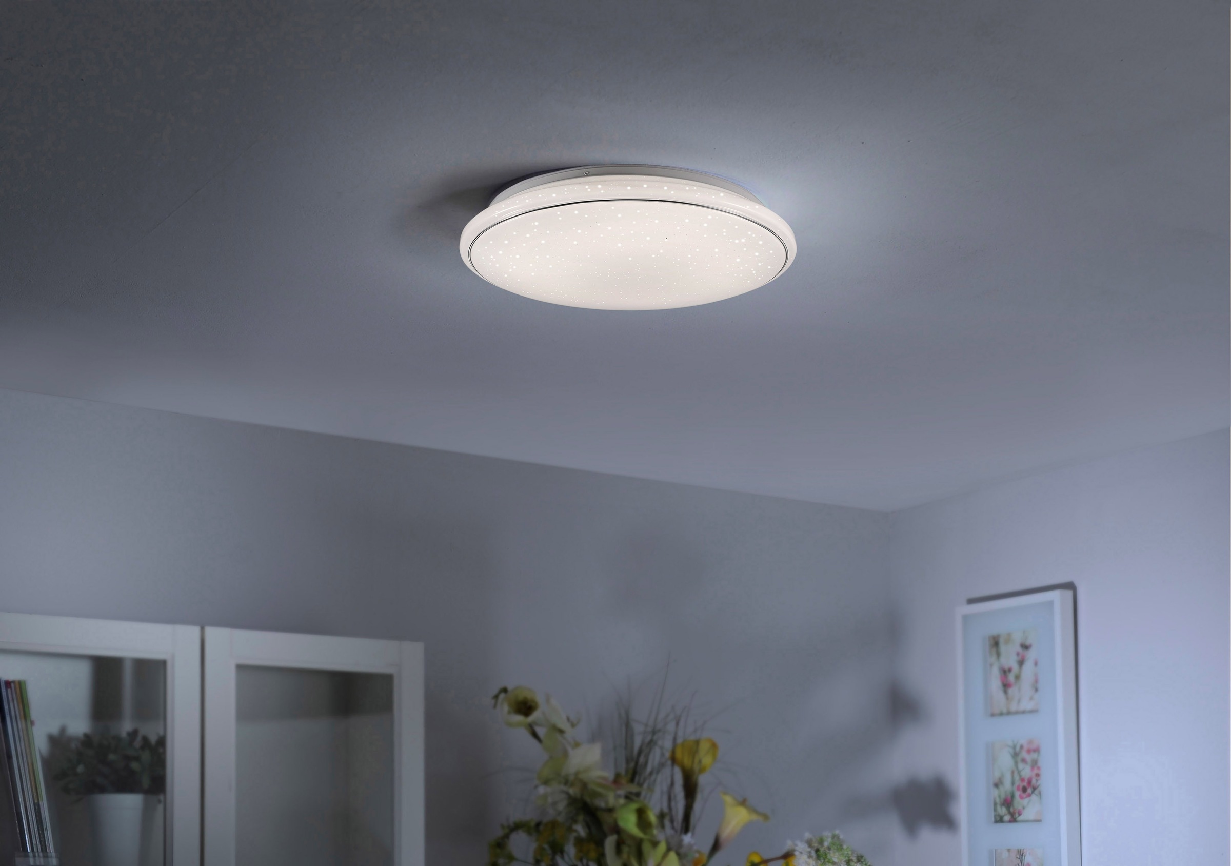 JUST LIGHT Deckenleuchte »JUPITER«, 1 flammig, Leuchtmittel LED-Board | LED fest integriert, CCT - Farbtemperaturregelung, dimmbar über Fernbedienung, Ø 59 cm