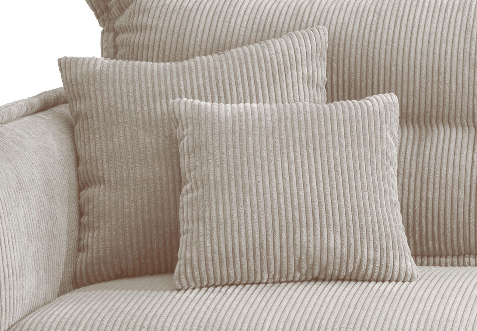 INOSIGN Ecksofa »Lazio modern und bequem, schmale Armlehnen, tolle Detailverarbeitung«, zwei verschiedene Fußfarben wählbar