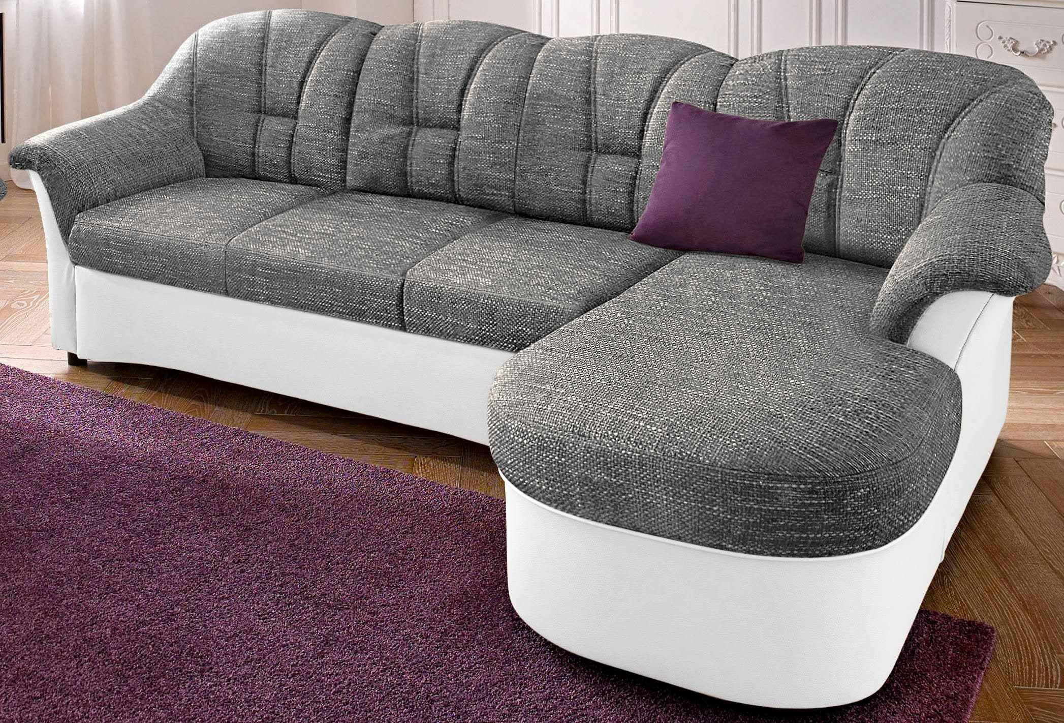 DOMO collection Ecksofa »Flores Schlafsofa, B/T/H: 233/142/86 cm, L-Form« w günstig online kaufen