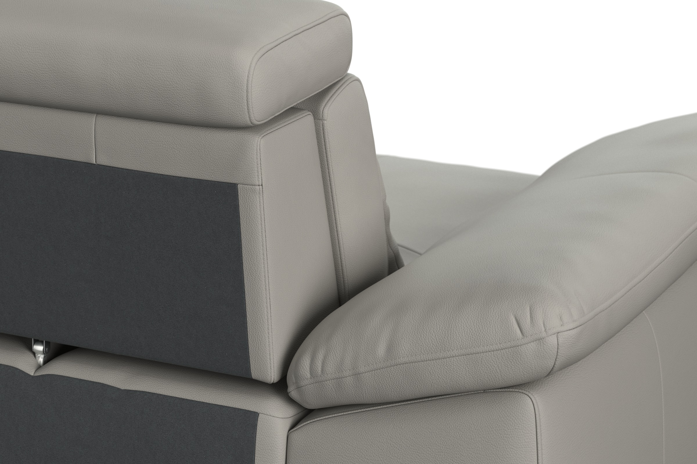 sit&more Ecksofa »Cabrio L-Form, mit Sitztiefenverstellung, Arm- und Kopfteilverstellung«, 2 Nierenkissen, Federkern, optional Bettfunktion und Stauraum