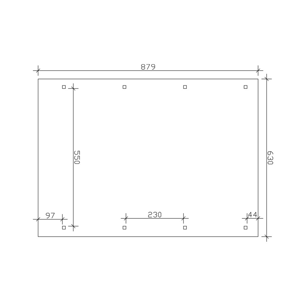 Skanholz Doppelcarport »Wendland«, Leimholz-Nordisches Fichtenholz, 550 cm, weiß