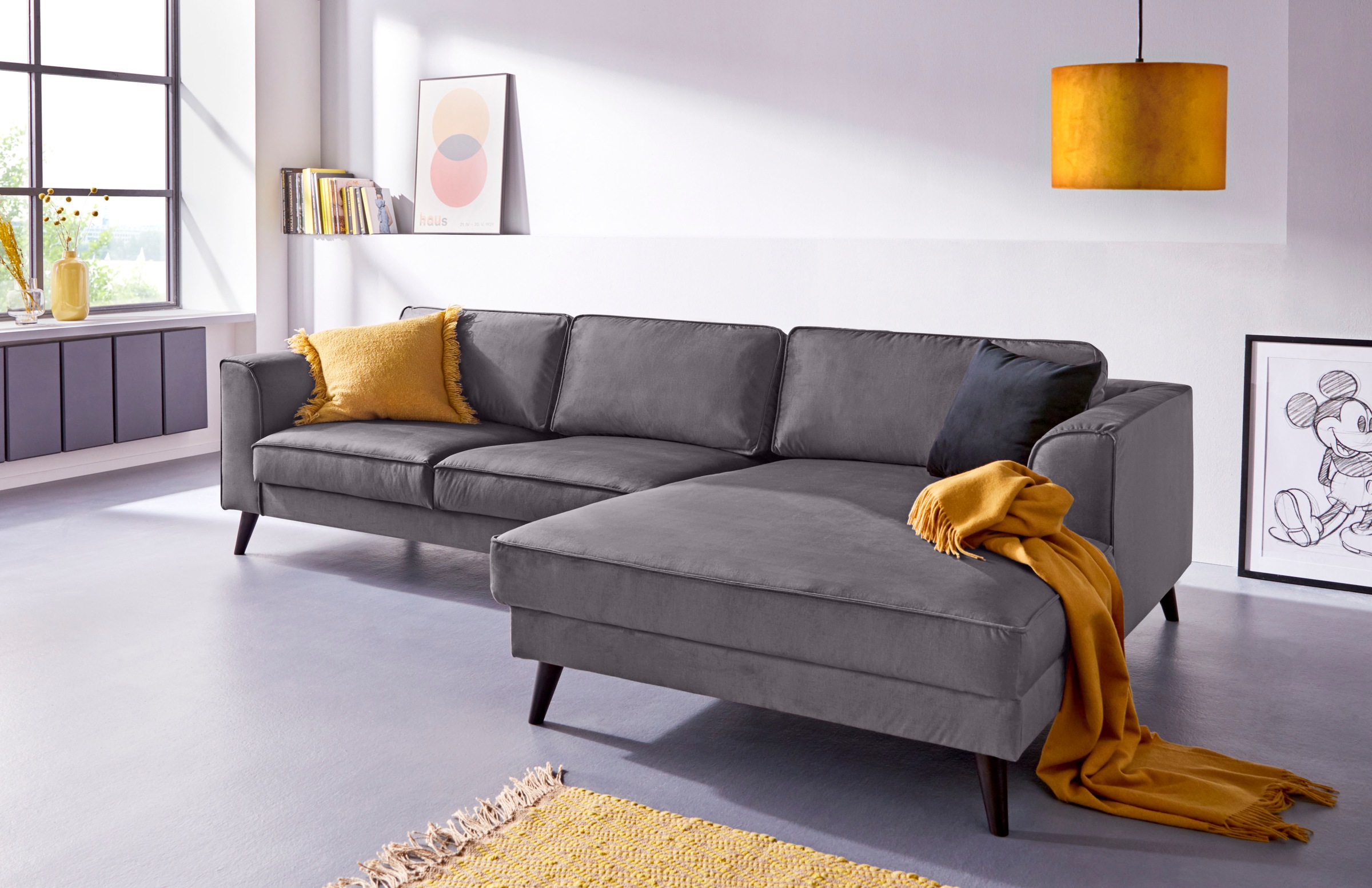 INOSIGN Ecksofa »Lumber Jack, elegant und bequem, Breite 280, hoher Fuß, L- günstig online kaufen