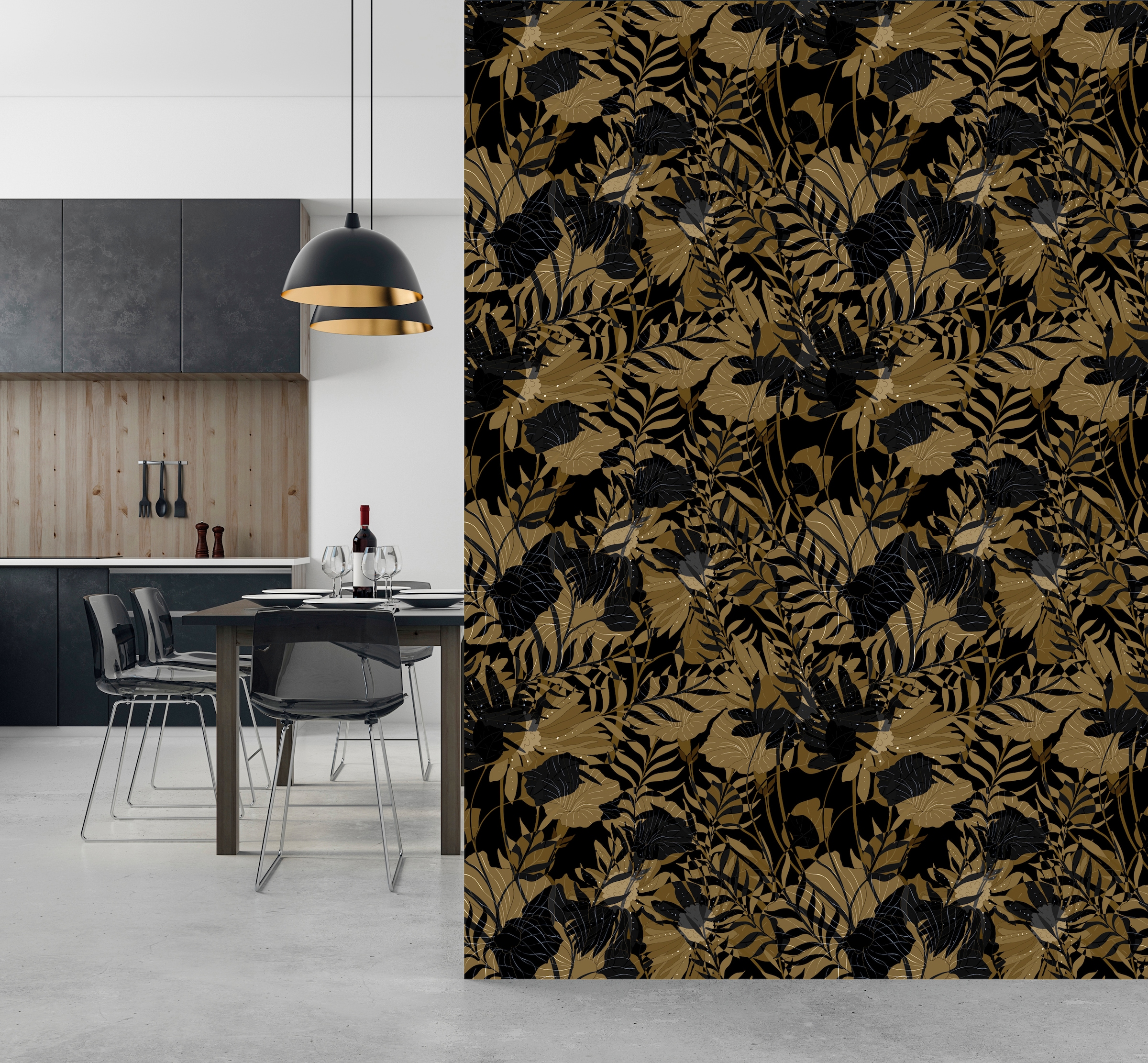 queence Vinyltapete »Maria« Motiv | bedruckt | botanisch | geblümt | gemustert | natürlich glatt 90x250cm, selbstklebend, kinderleichte Anbringung, , Sticker