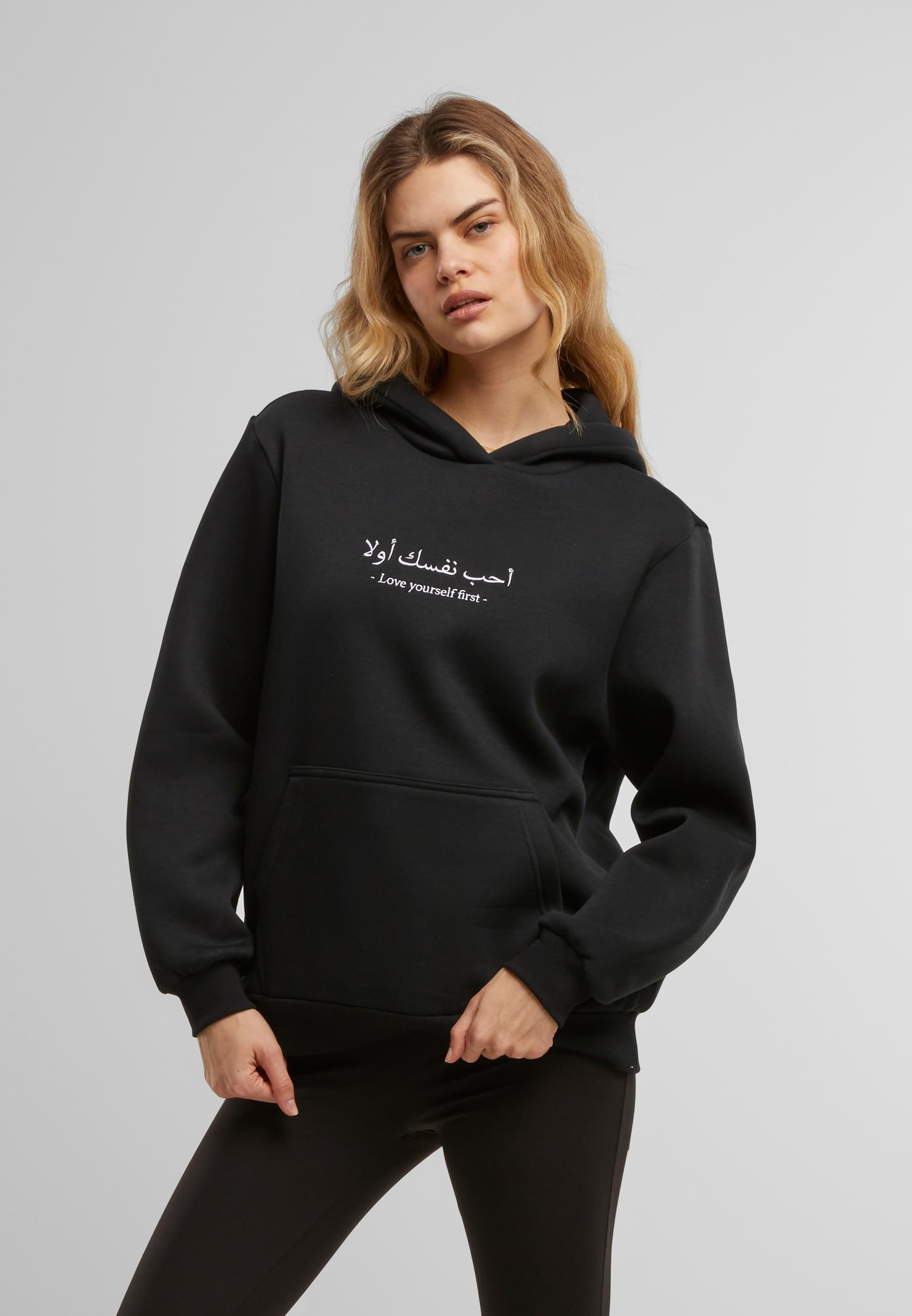 Miss Tee Kapuzenpullover »Miss Tee Love Yourself First EMB Fluffy Hoody«, 1 Stk.
