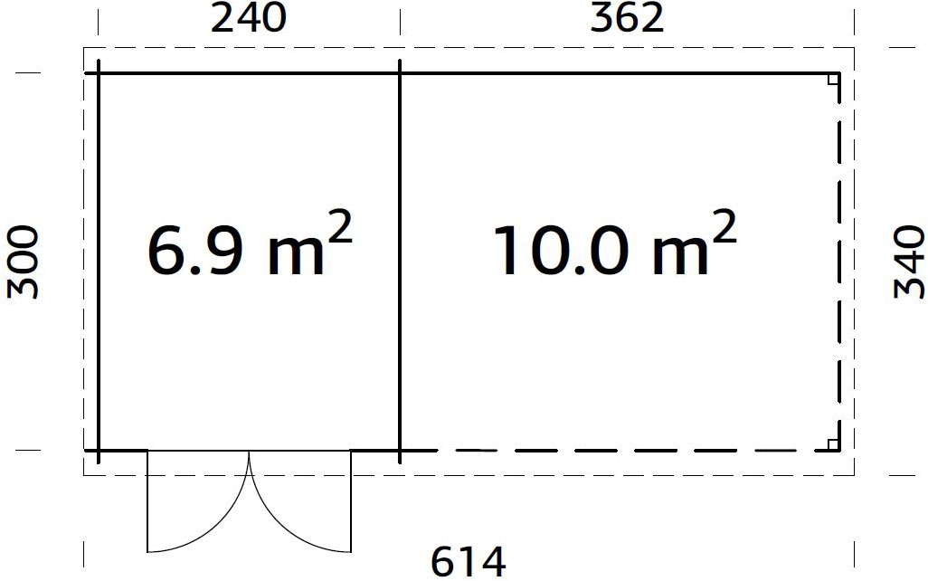 Palmako Gartenhaus »Ella« verschiedene Farben