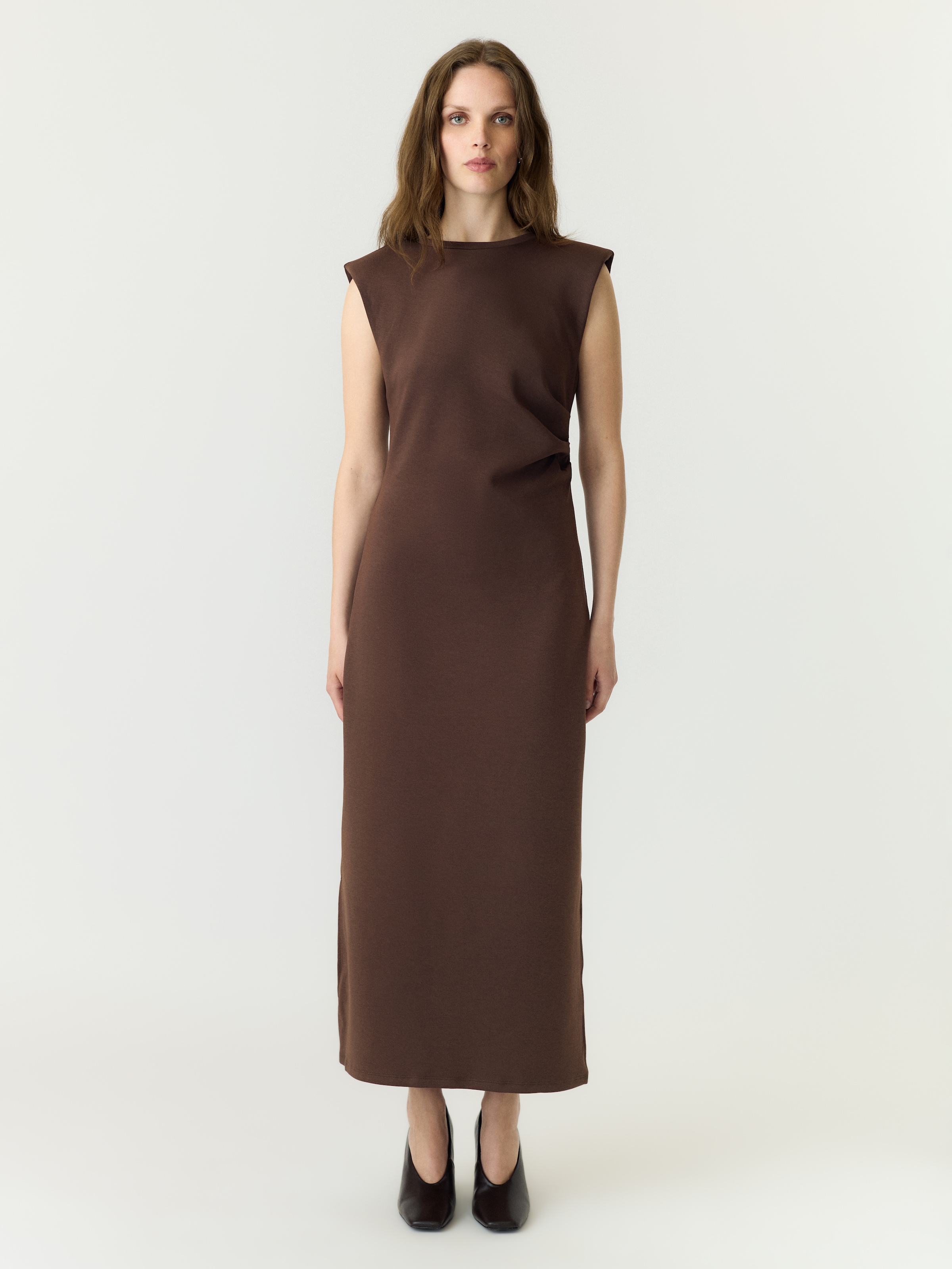 Y.A.S Maxikleid »YASPINA SL LONG DRESS NOOS« Baumwollmischung mit Stretch